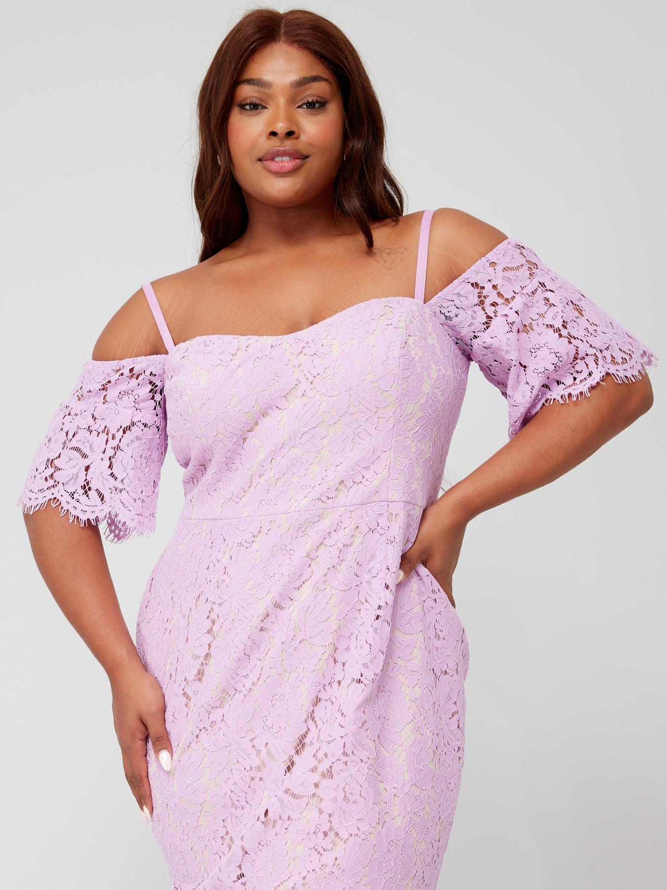 City chic shop pink lace dress