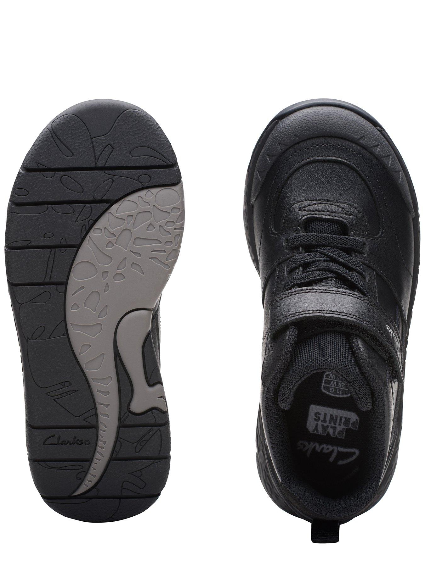  image of clarks-kid-steggystomp-school-shoe-black