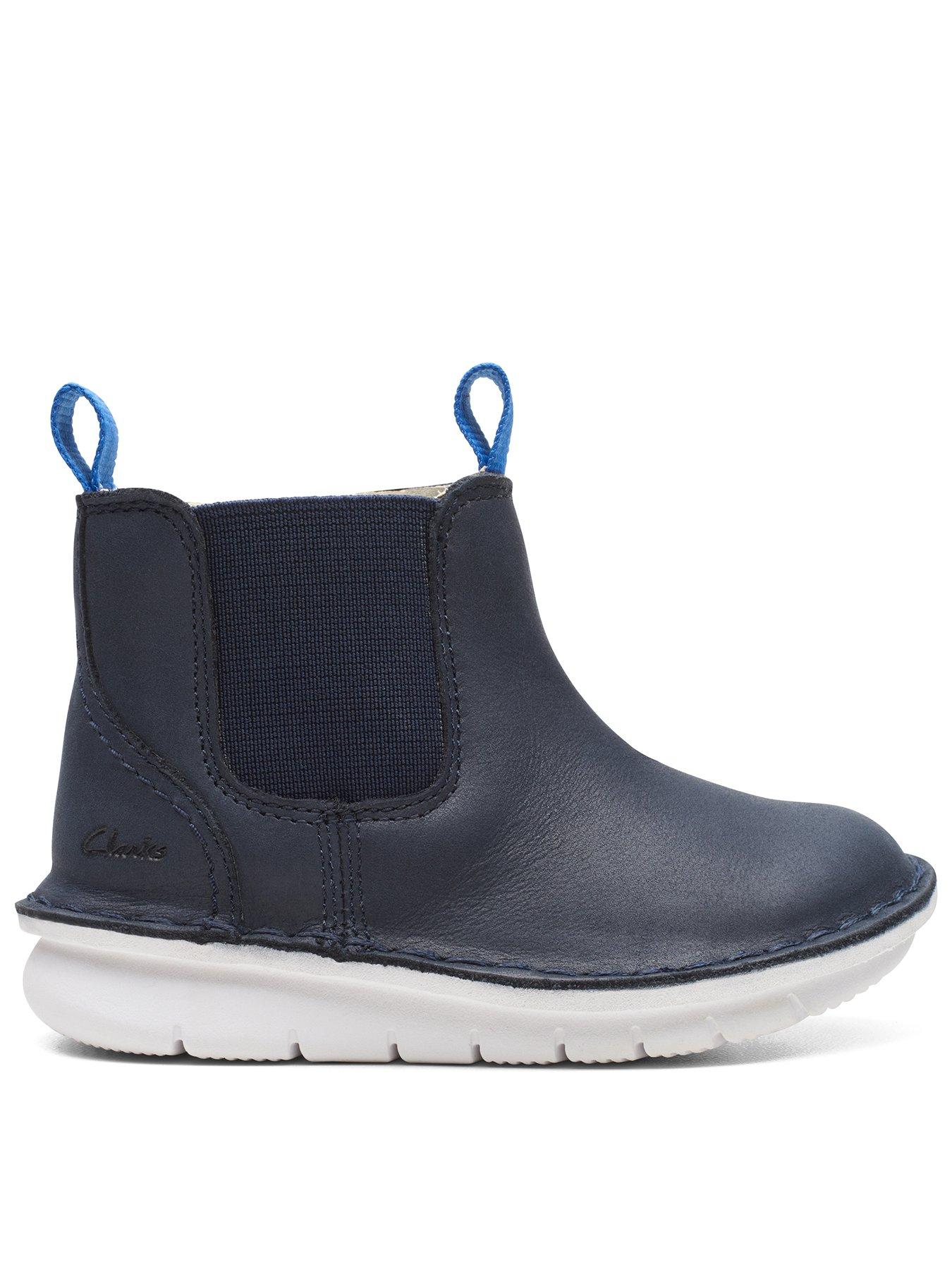 Clarks navy hot sale blue boots