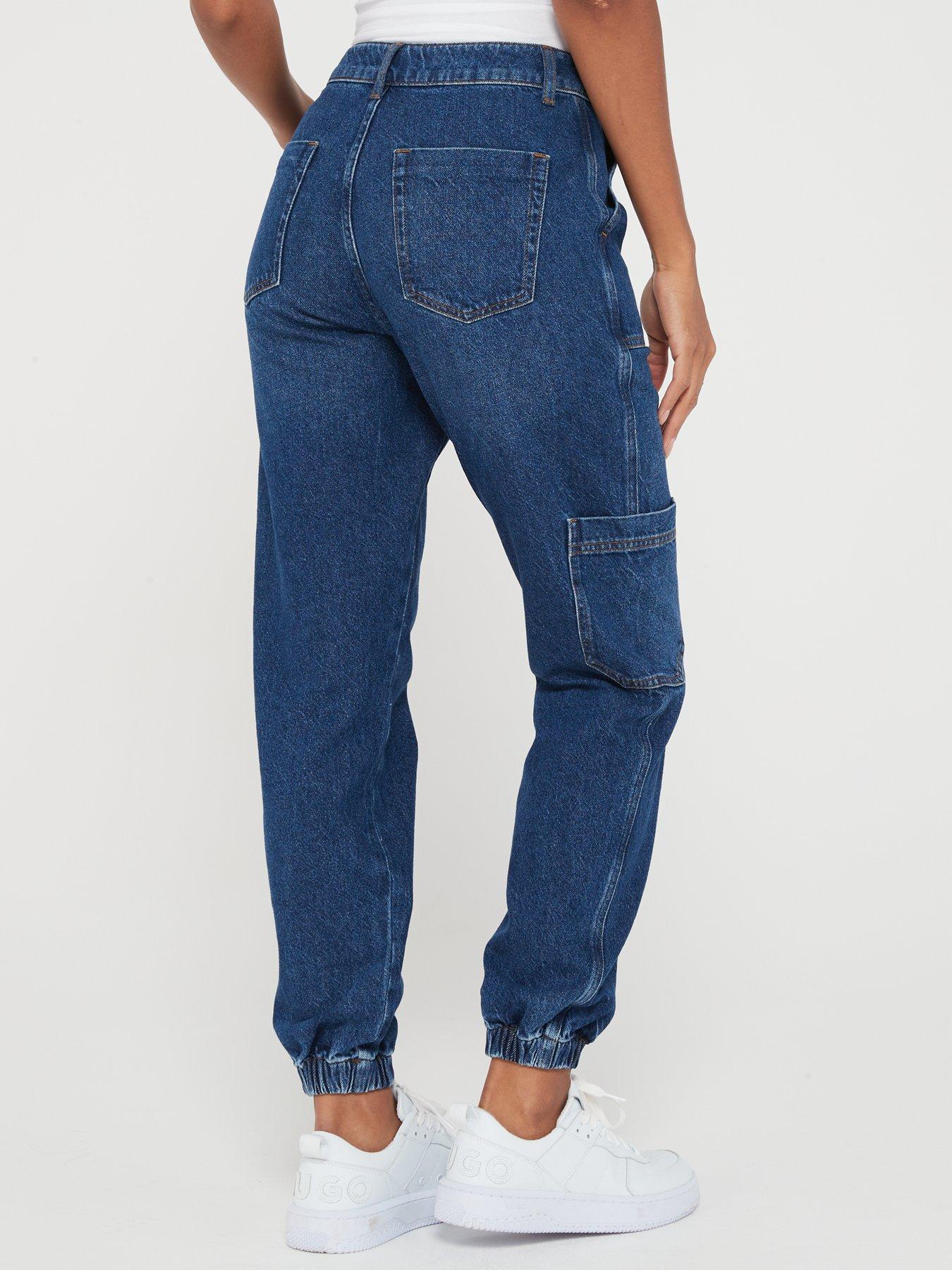 High waisted sale jean joggers