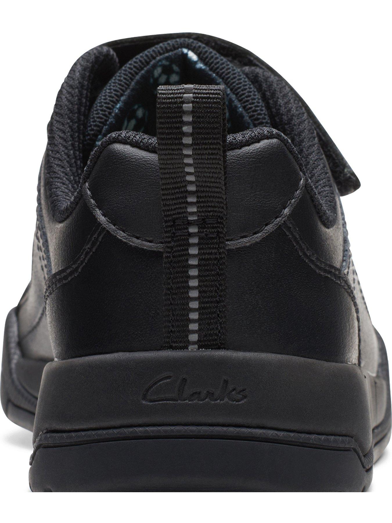 stillFront image of clarks-x-raheem-sterling-kid-kick-pace-school-shoe-black