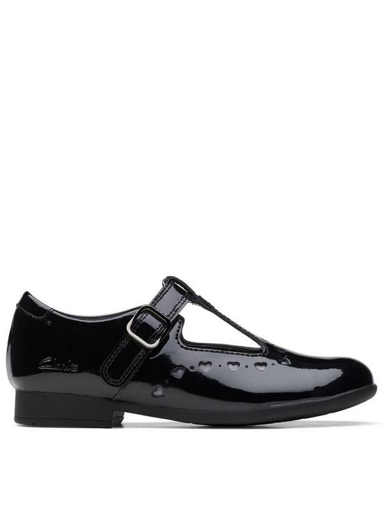 front image of clarks-kid-scaladress-school-shoe-black