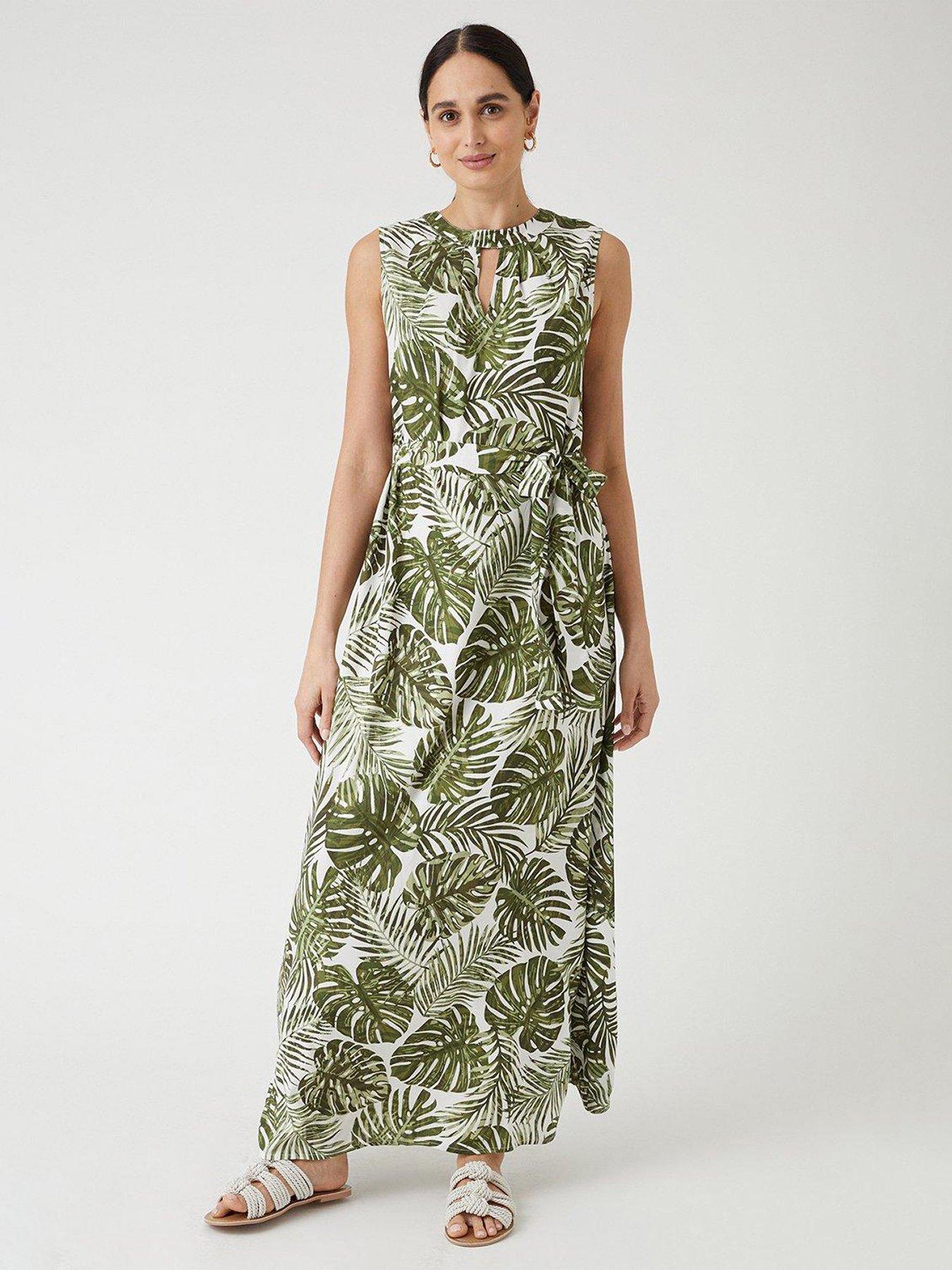 Wallis palm print outlet dress