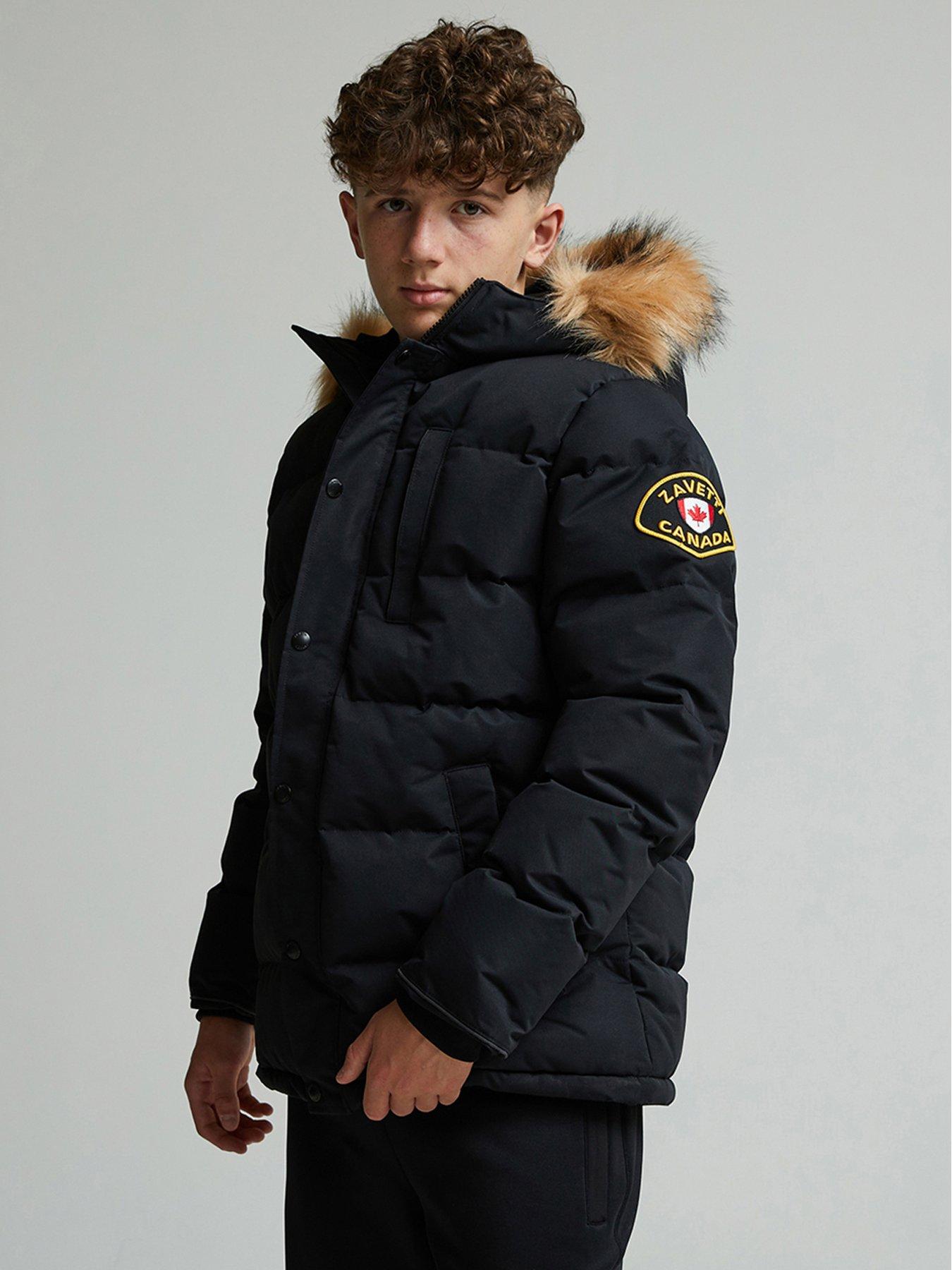 Zavetti Canada Junior Boys Oshawa 3.0 Puffer Parka Coat - Black