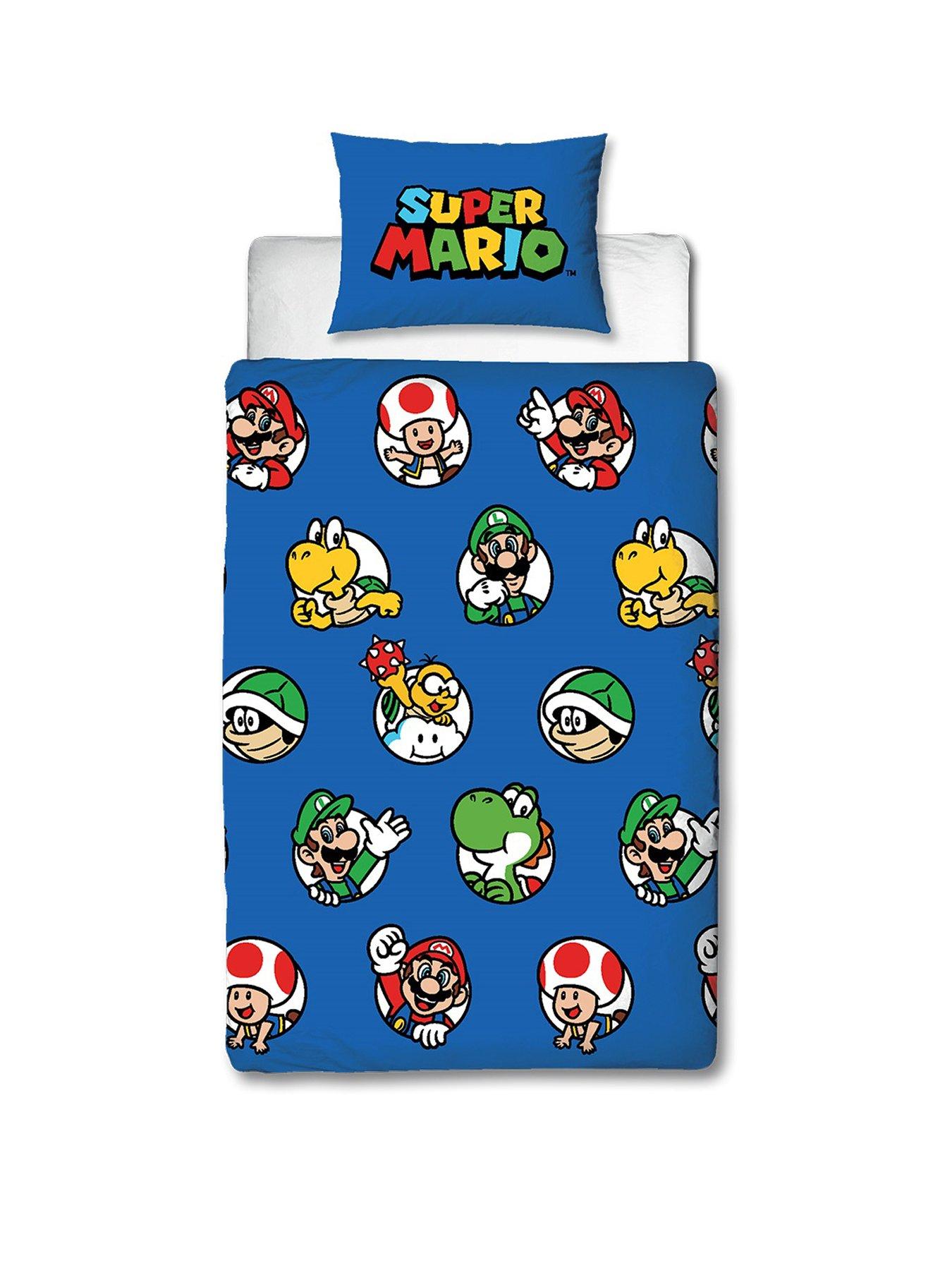  image of mario-nintendo-continue-single-rotary-duvet-cover-set-multi