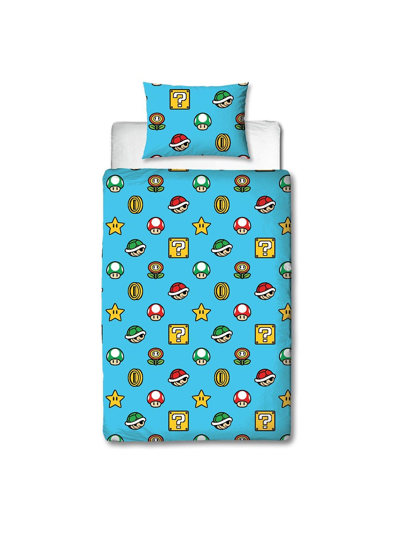  image of mario-nintendo-continue-single-rotary-duvet-cover-set-multi