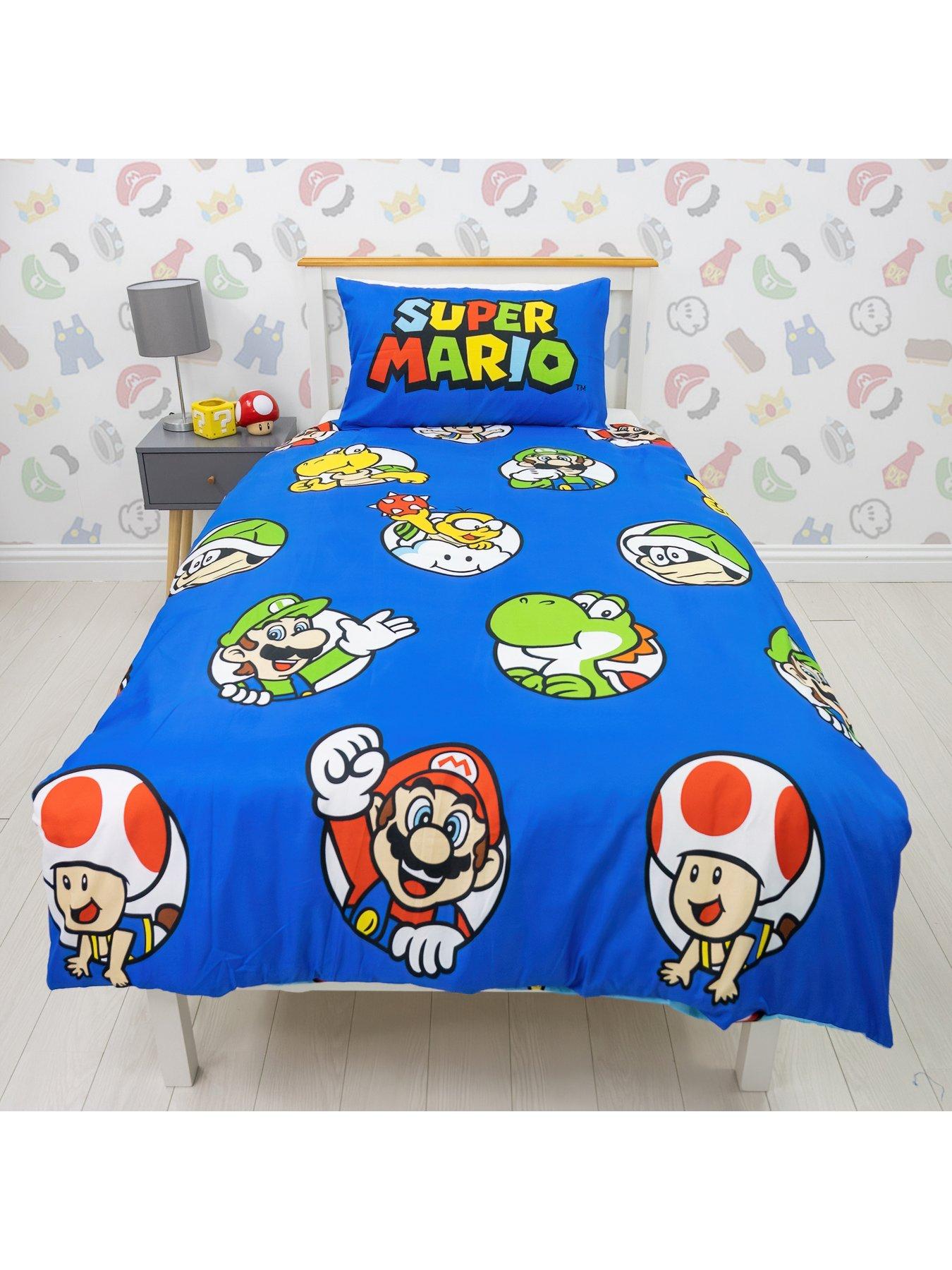  image of mario-nintendo-continue-single-rotary-duvet-cover-set-multi