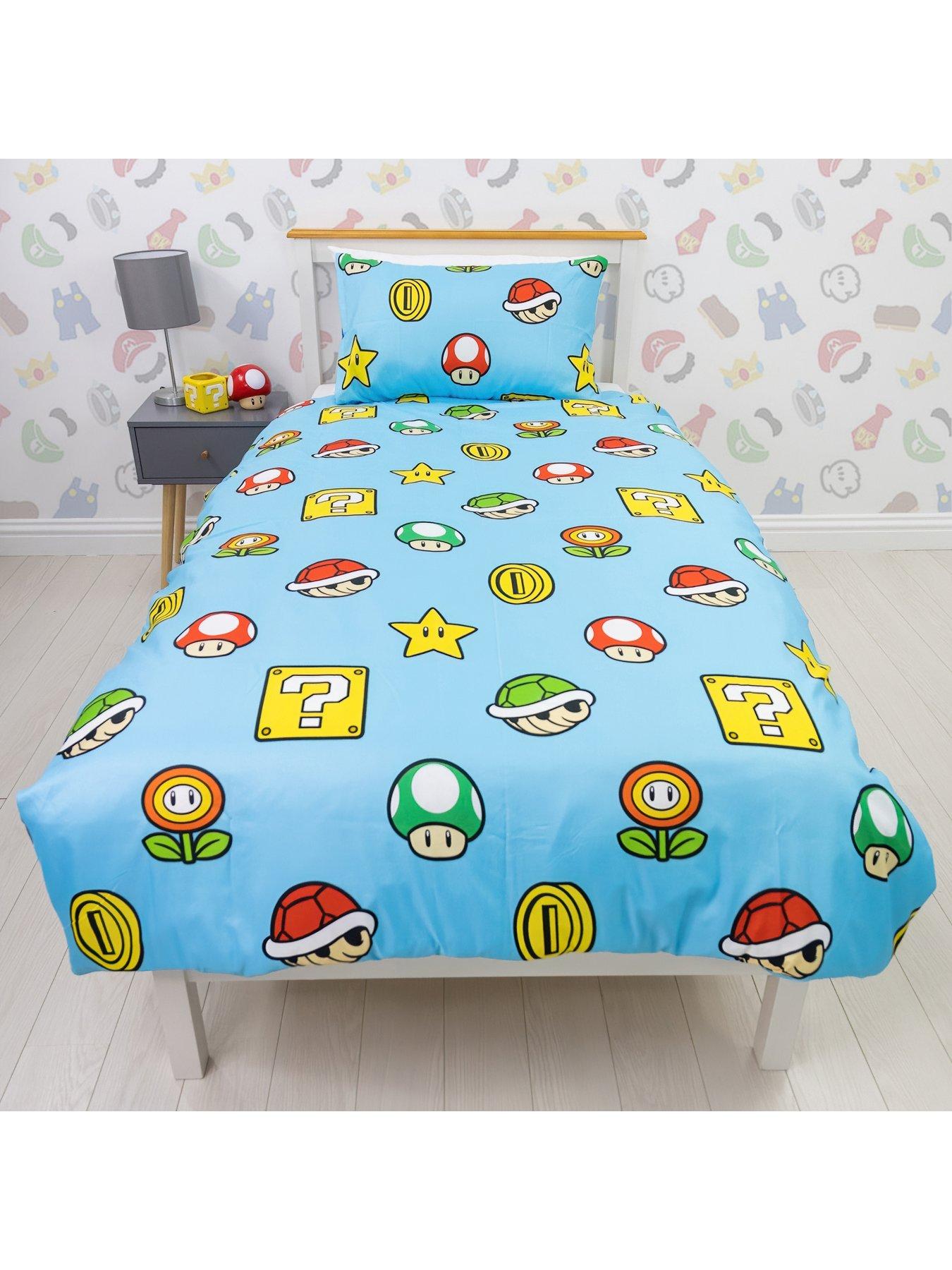  image of mario-nintendo-continue-single-rotary-duvet-cover-set-multi