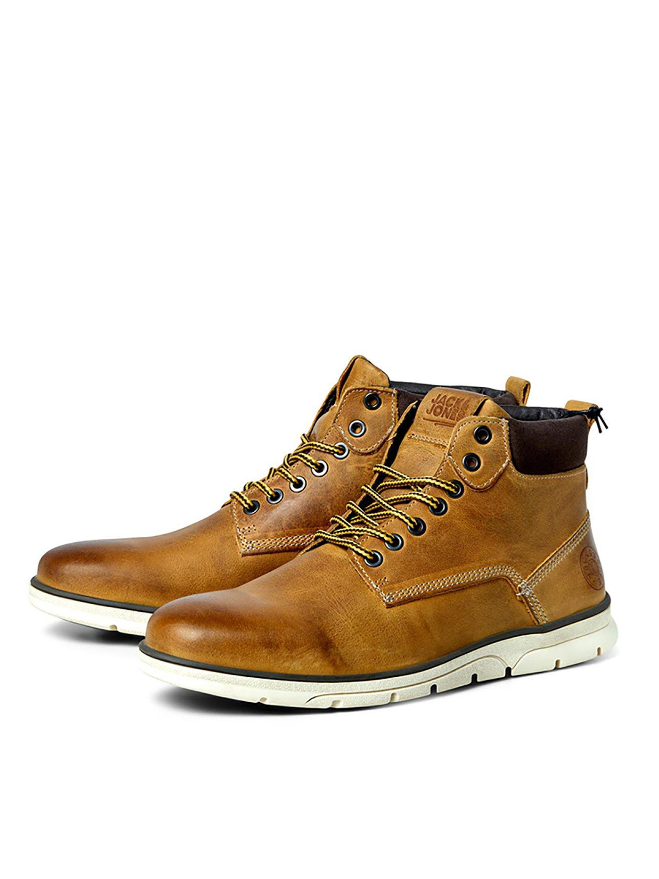 Jack and jones on sale leather lace up boots