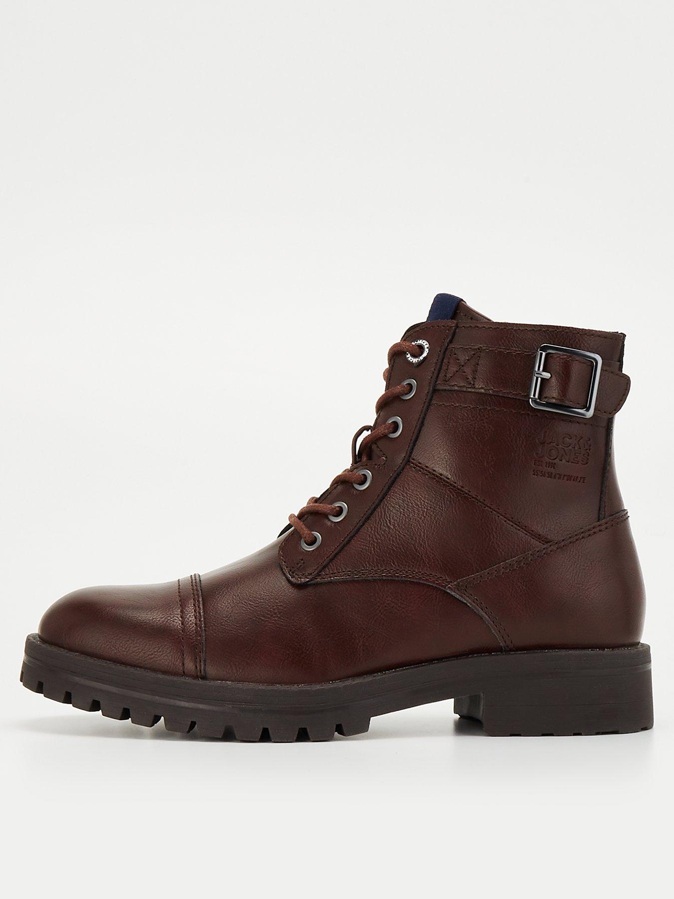 Jack and jones lace up boots best sale