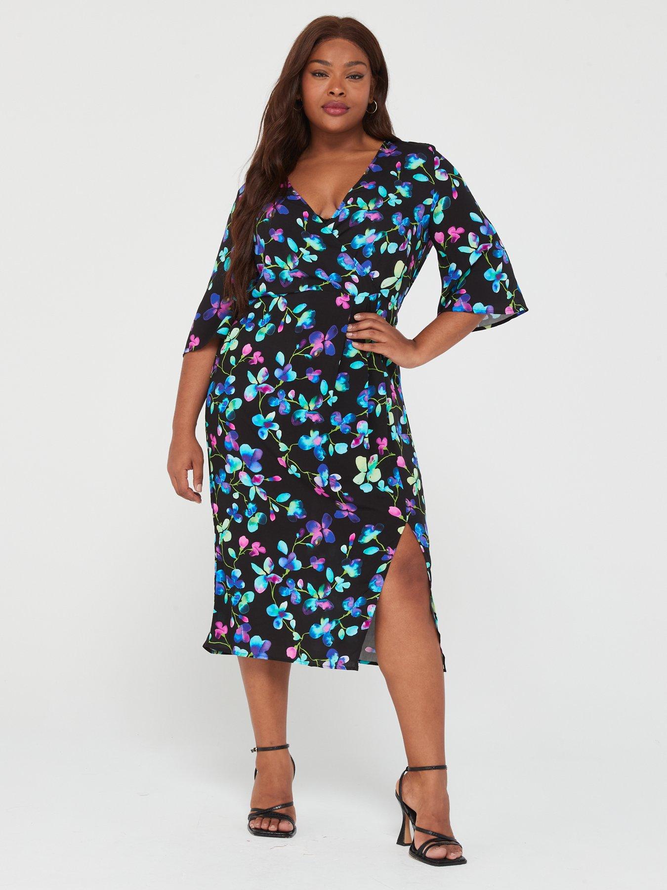 Wrap on sale dress curve