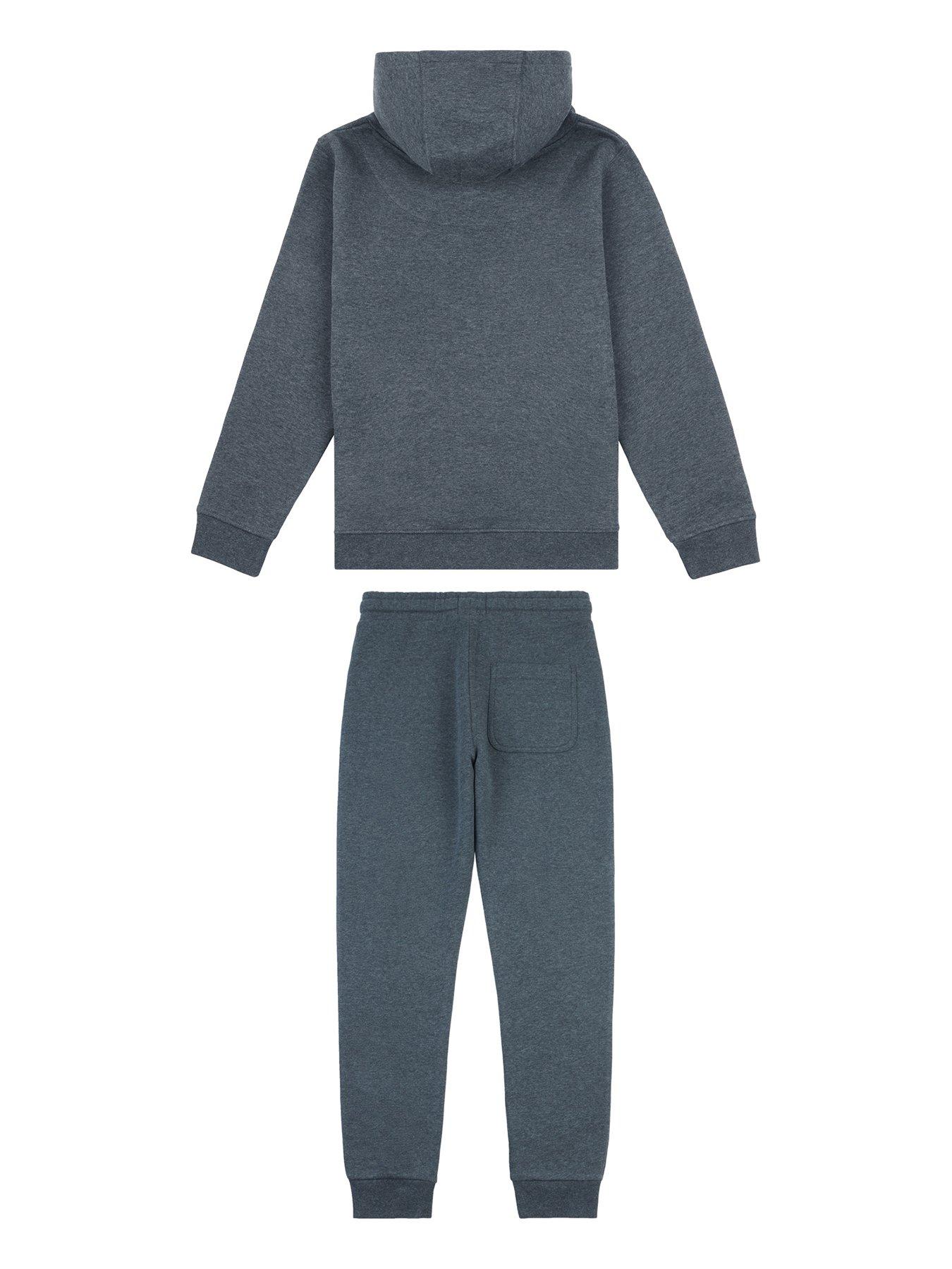 Lyle & Scott Boys Hoodie And Jog Set - Charcoal Grey Marl