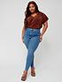  image of v-by-very-curve-plisse-batwing-top-brown