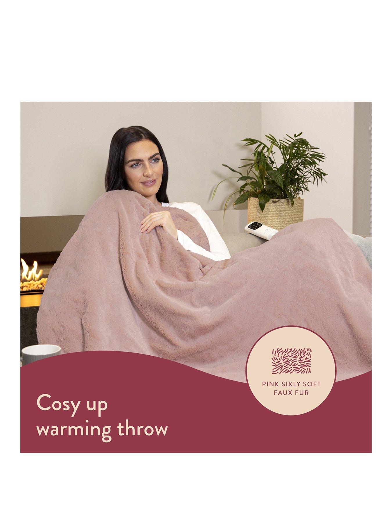 Dreamland heated throw pink sale