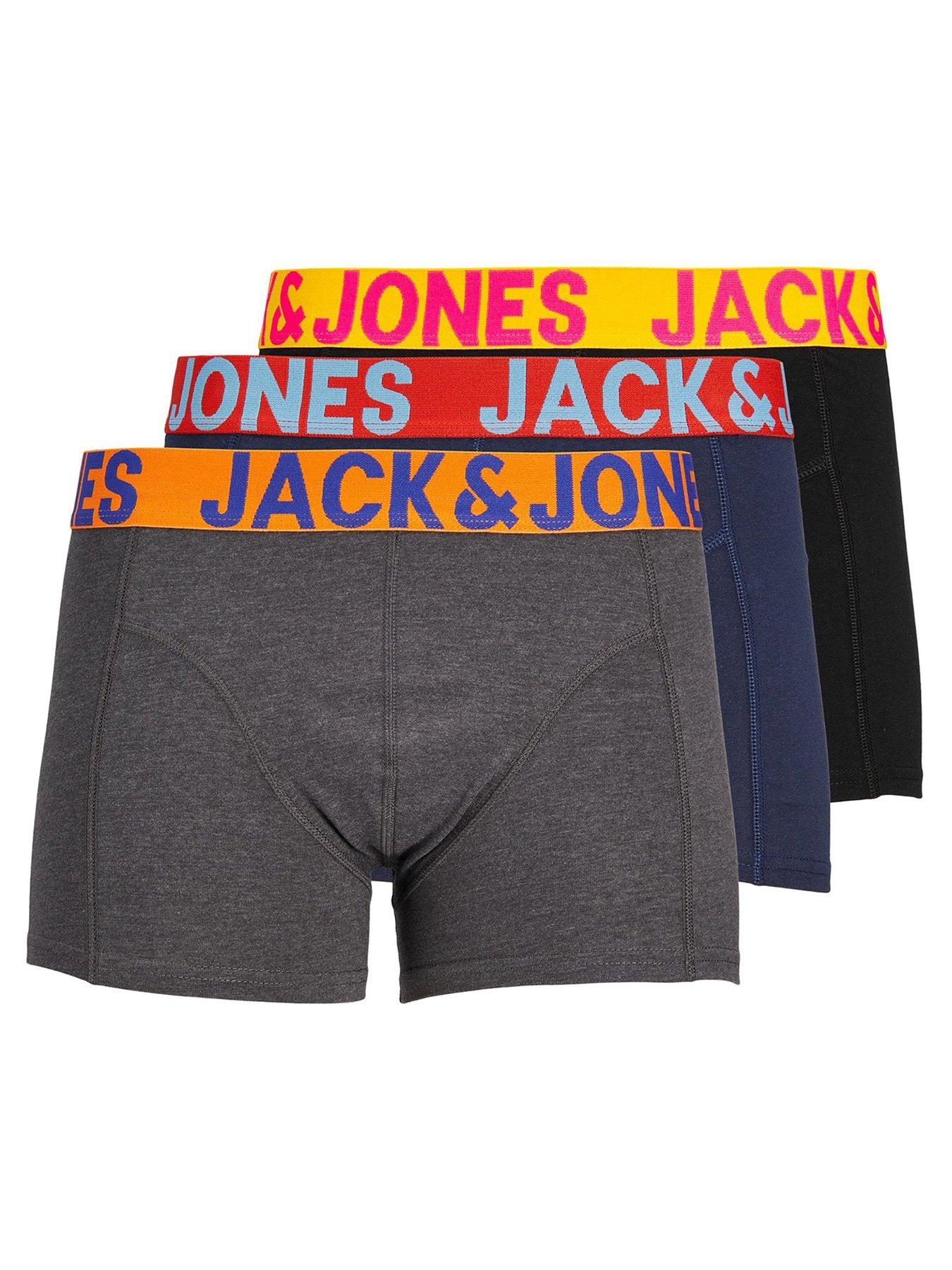 Jack & Jones 3-Pack Bright Logo Waistband Trunks - Multi