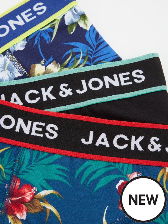 back image of jack-jones-mens-3nbsppack-flower-print-boxer-briefs-blueblack
