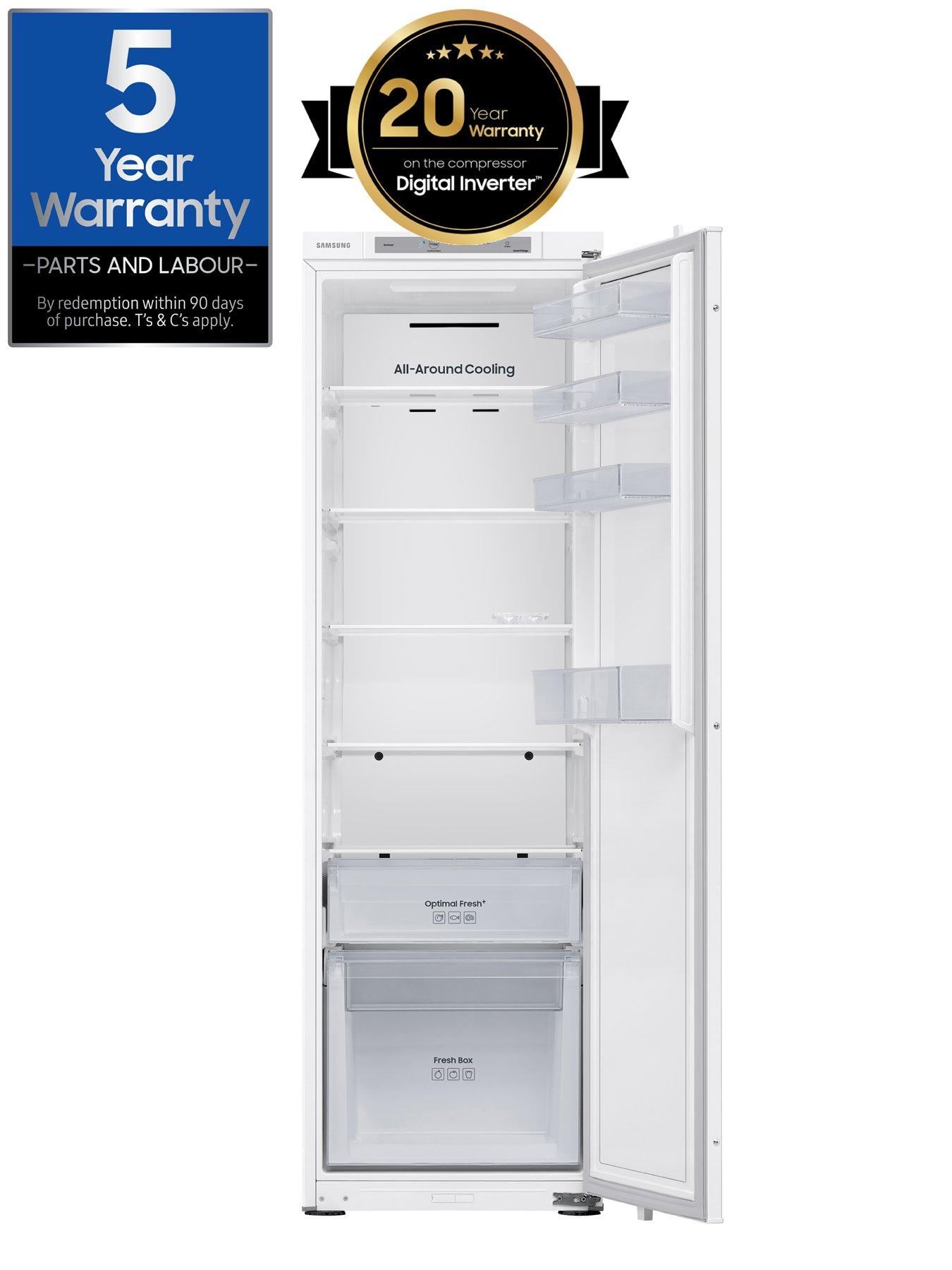  image of samsung-brr29600ewweu-built-in-one-door-fridge-with-spacemax-technology-white