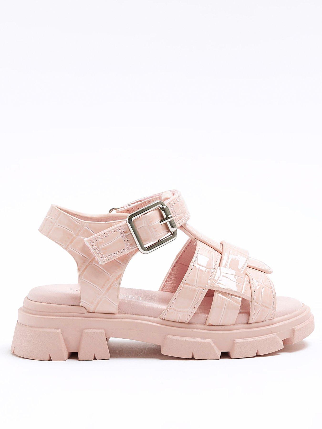 River Island Mini Mini Girls Strappy Chunky Sandals Pink