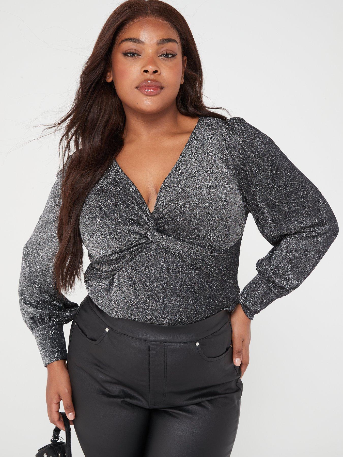 White Plus Size Round Neck Peplum Top - Meet.Curve - Meet.Curve