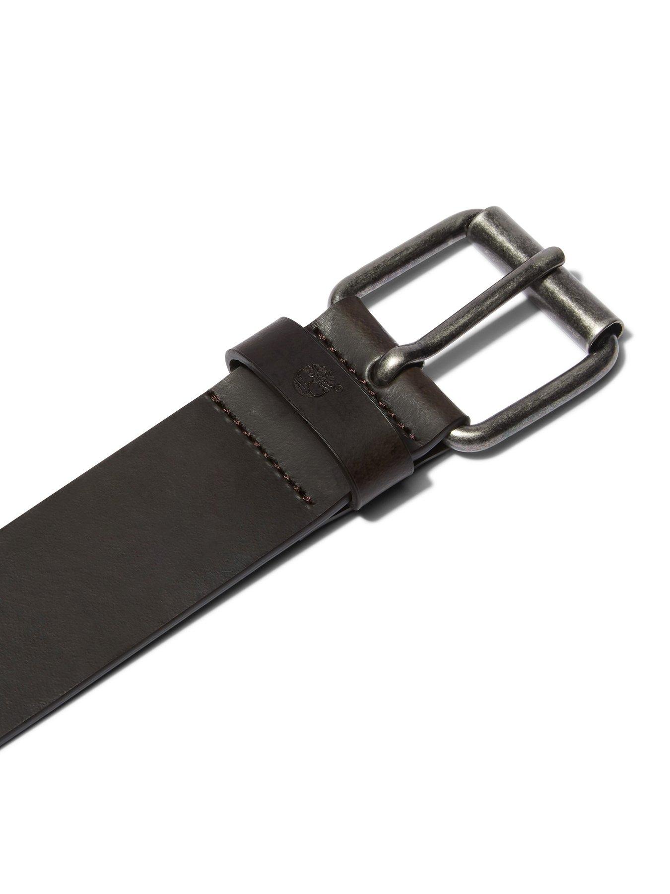 timberland brown leather belt