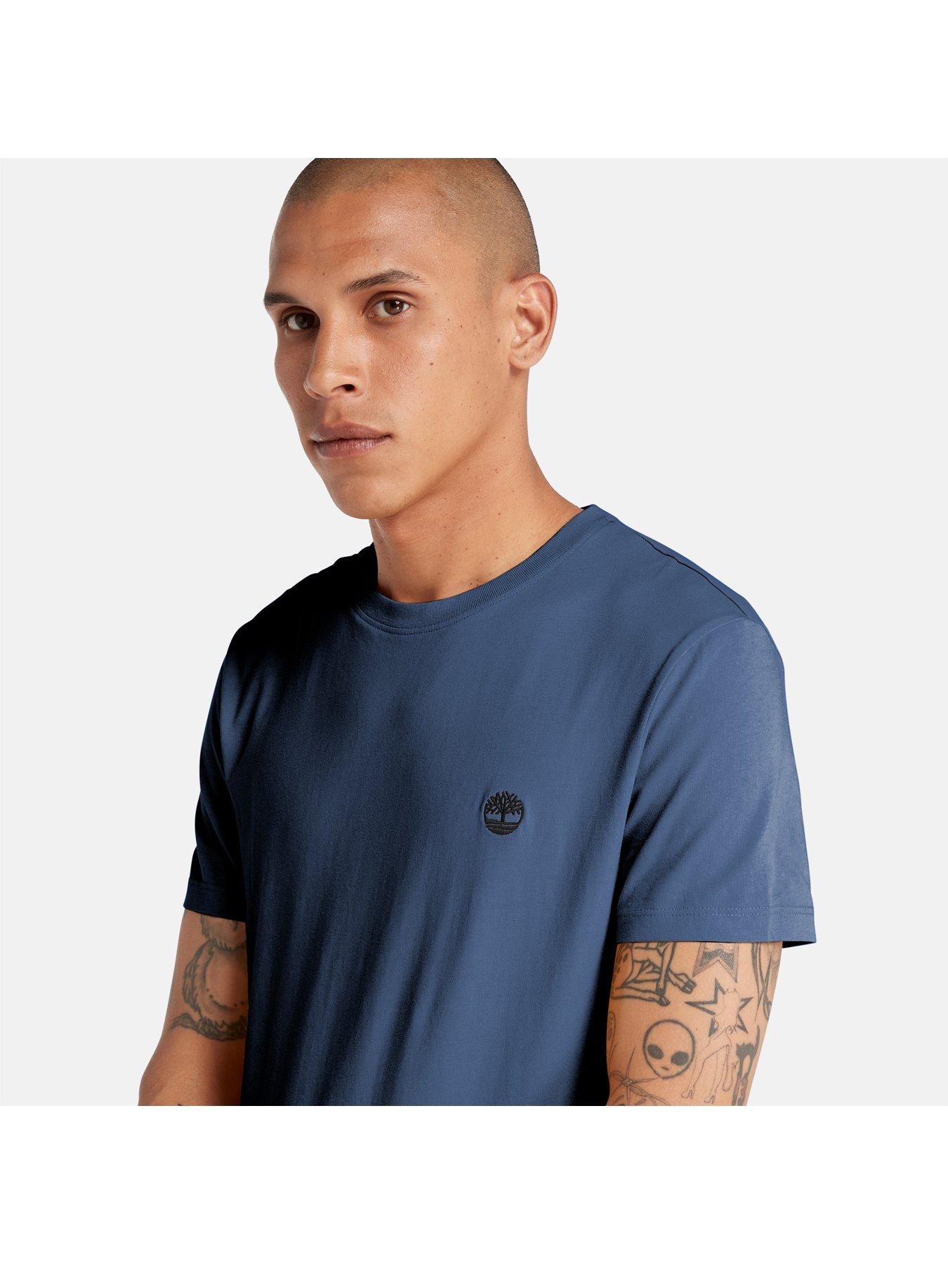  image of timberland-dunstan-river-jersey-crew-t-shirt-navy