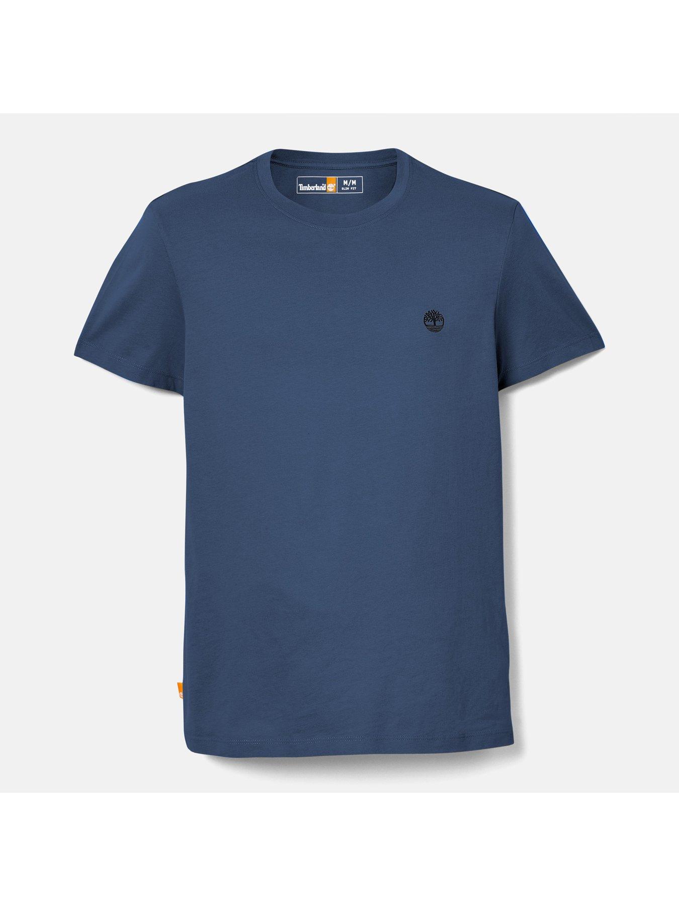  image of timberland-dunstan-river-jersey-crew-t-shirt-navy