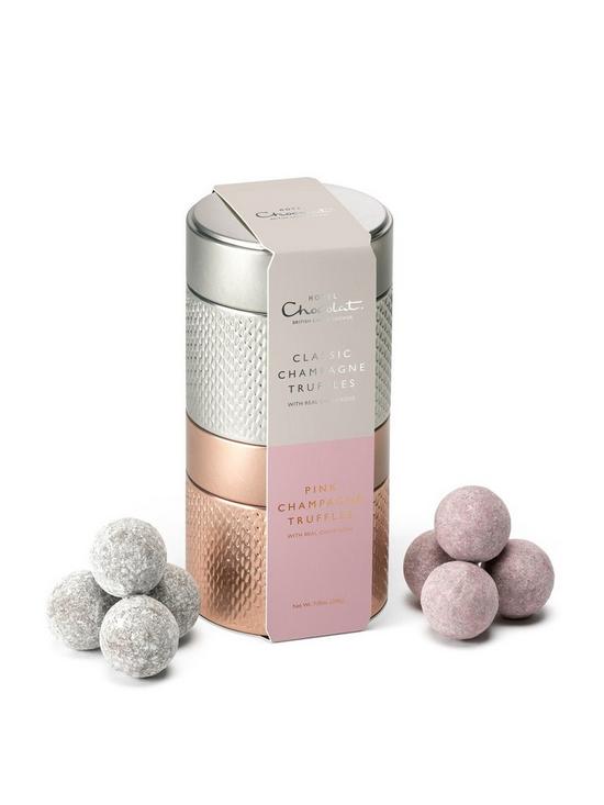 front image of hotel-chocolat-pink-classic-champagne-truffles-tin