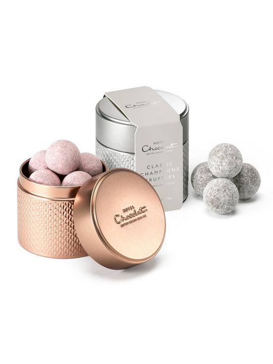 stillFront image of hotel-chocolat-pink-classic-champagne-truffles-tin