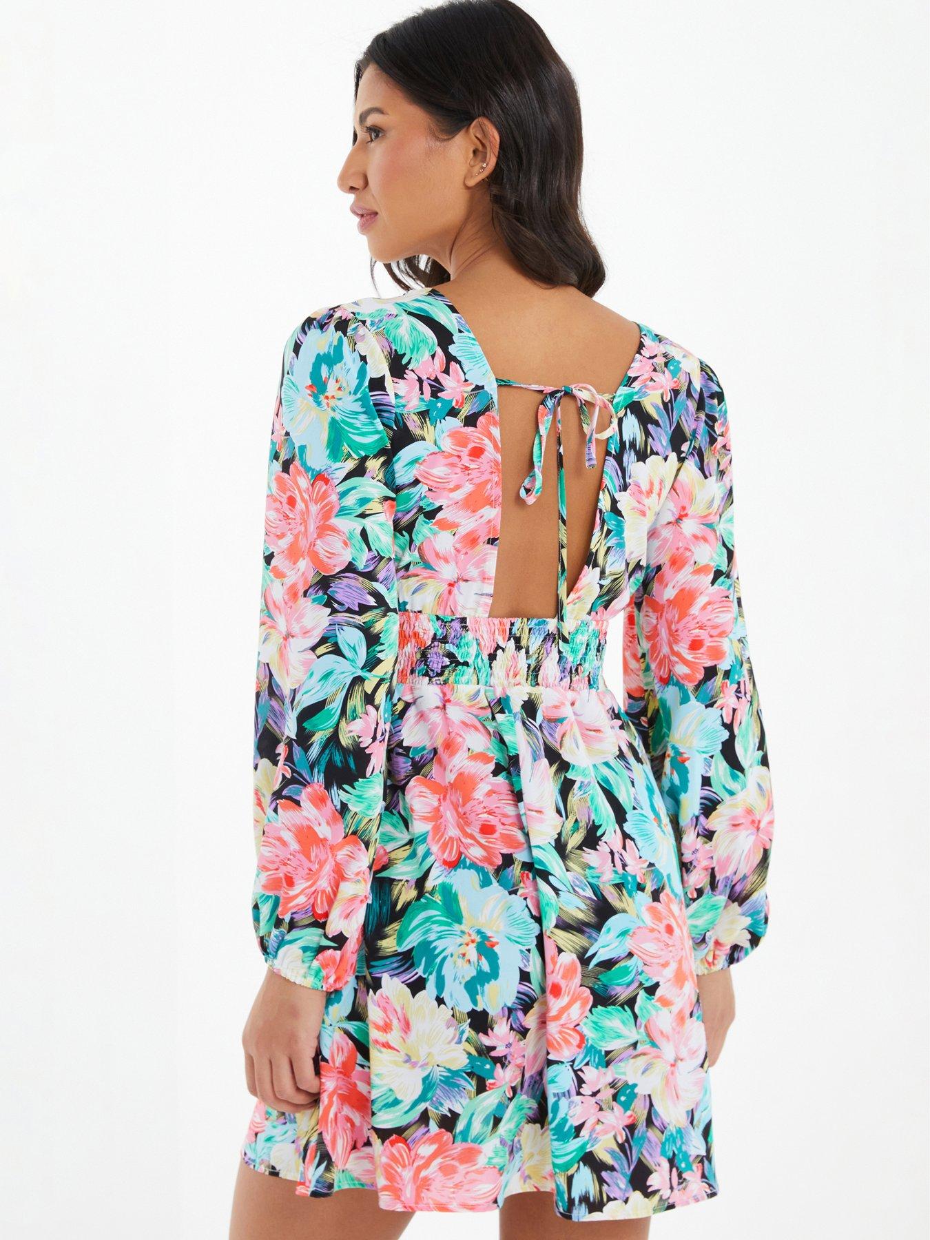 Quiz Floral Skater Dress