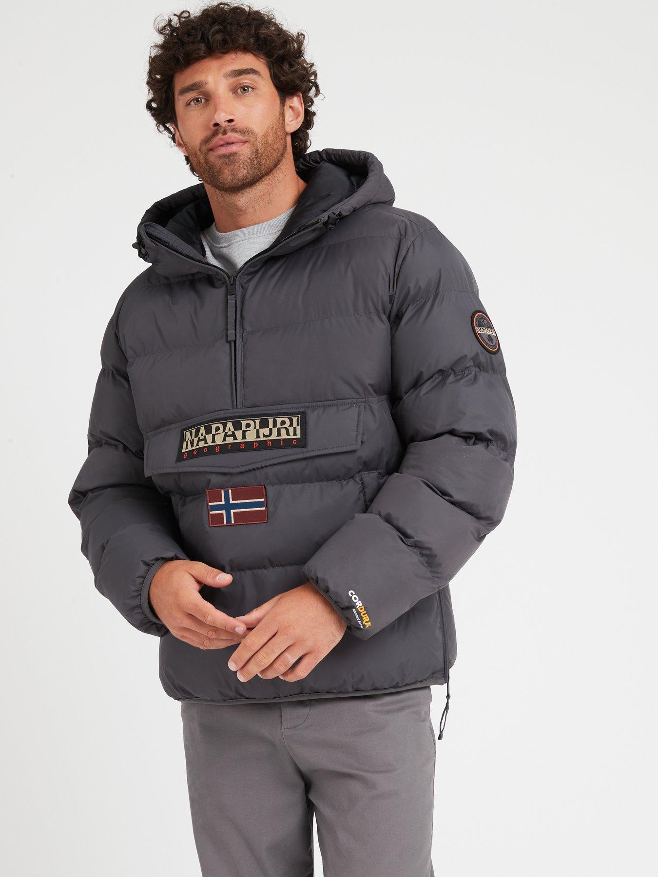 Grey shop napapijri jacket