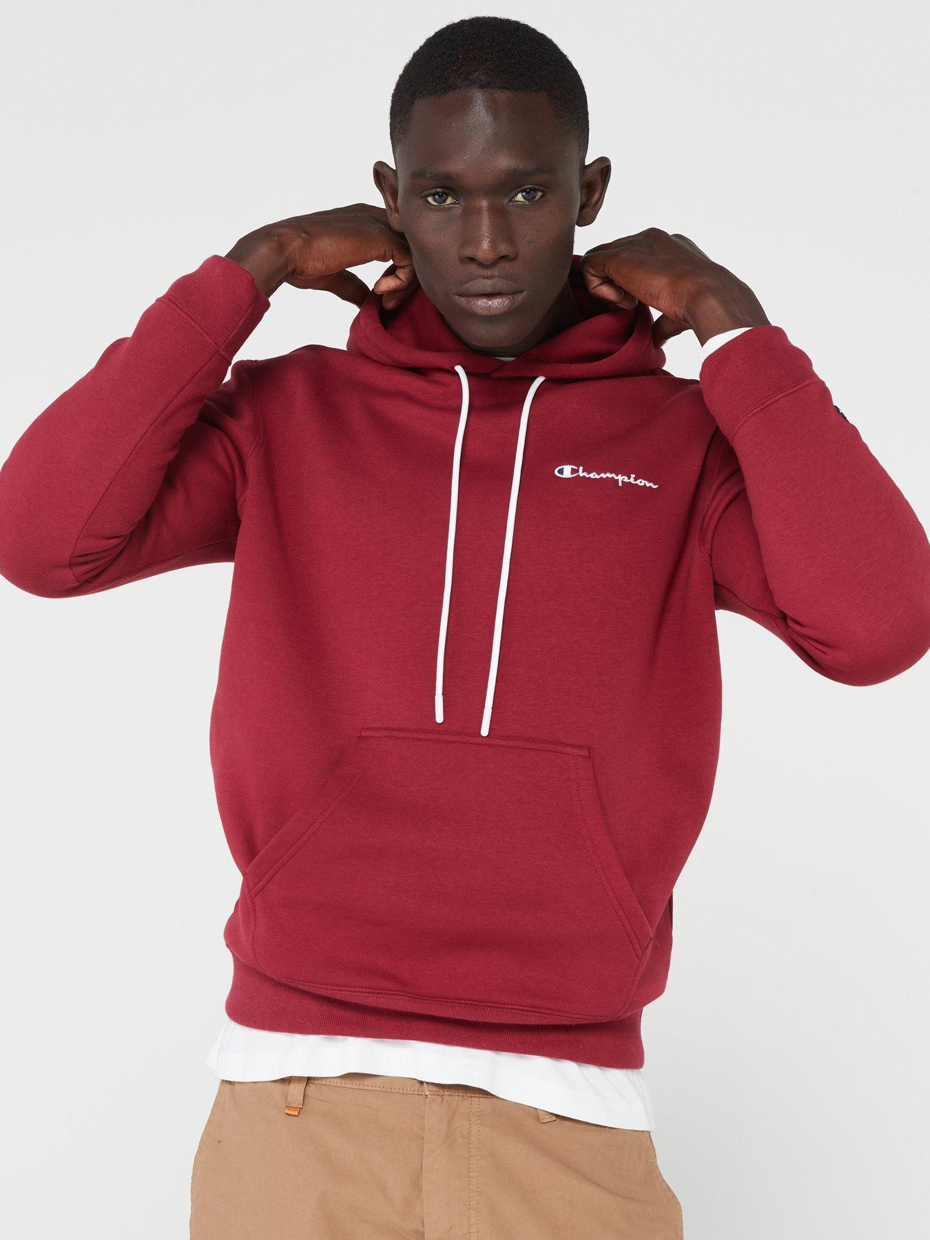 Champion small deals logo hoodie