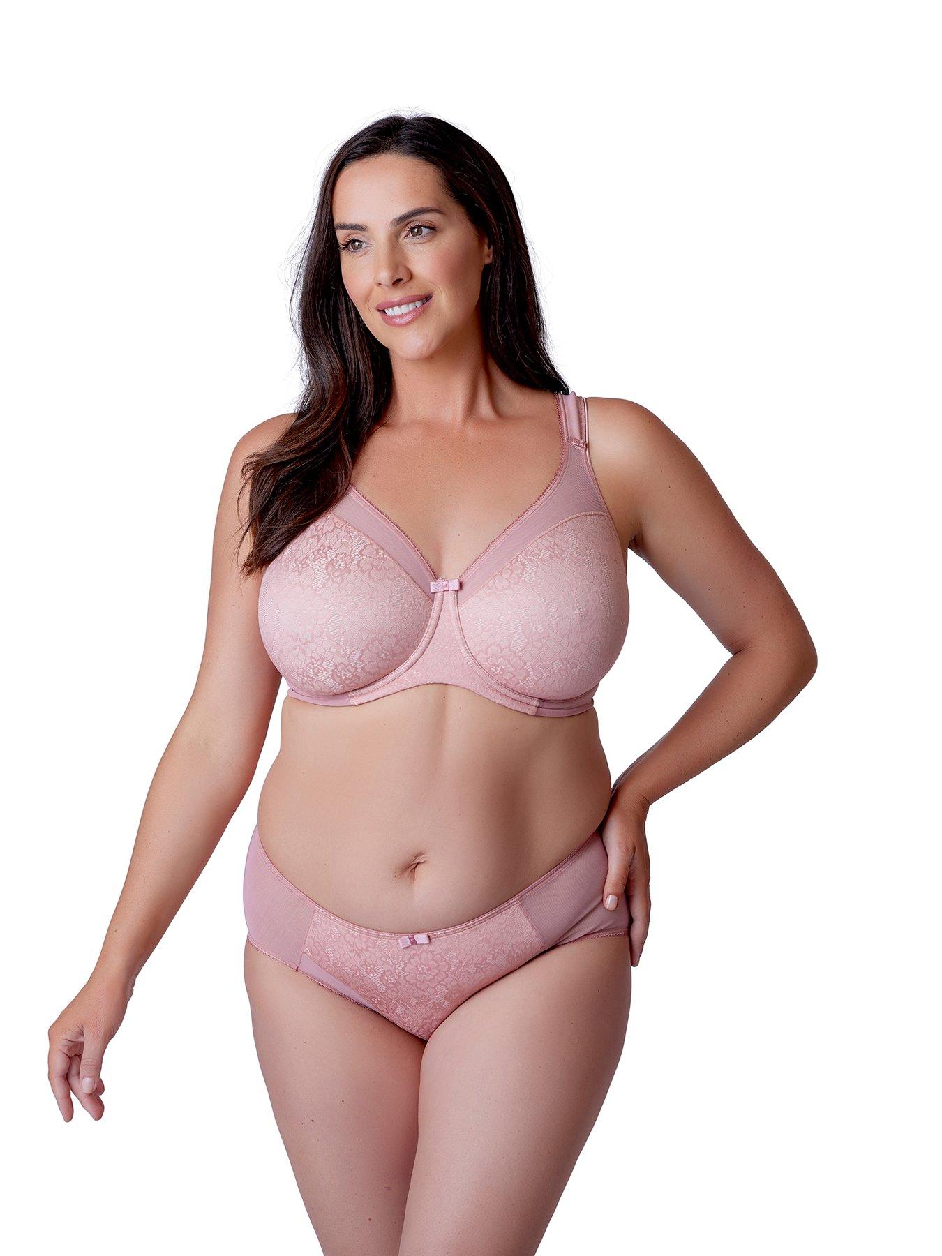 Berlei Beauty Lace Non Padded Underwire Everyday Minimiser Bra - Ash Rose