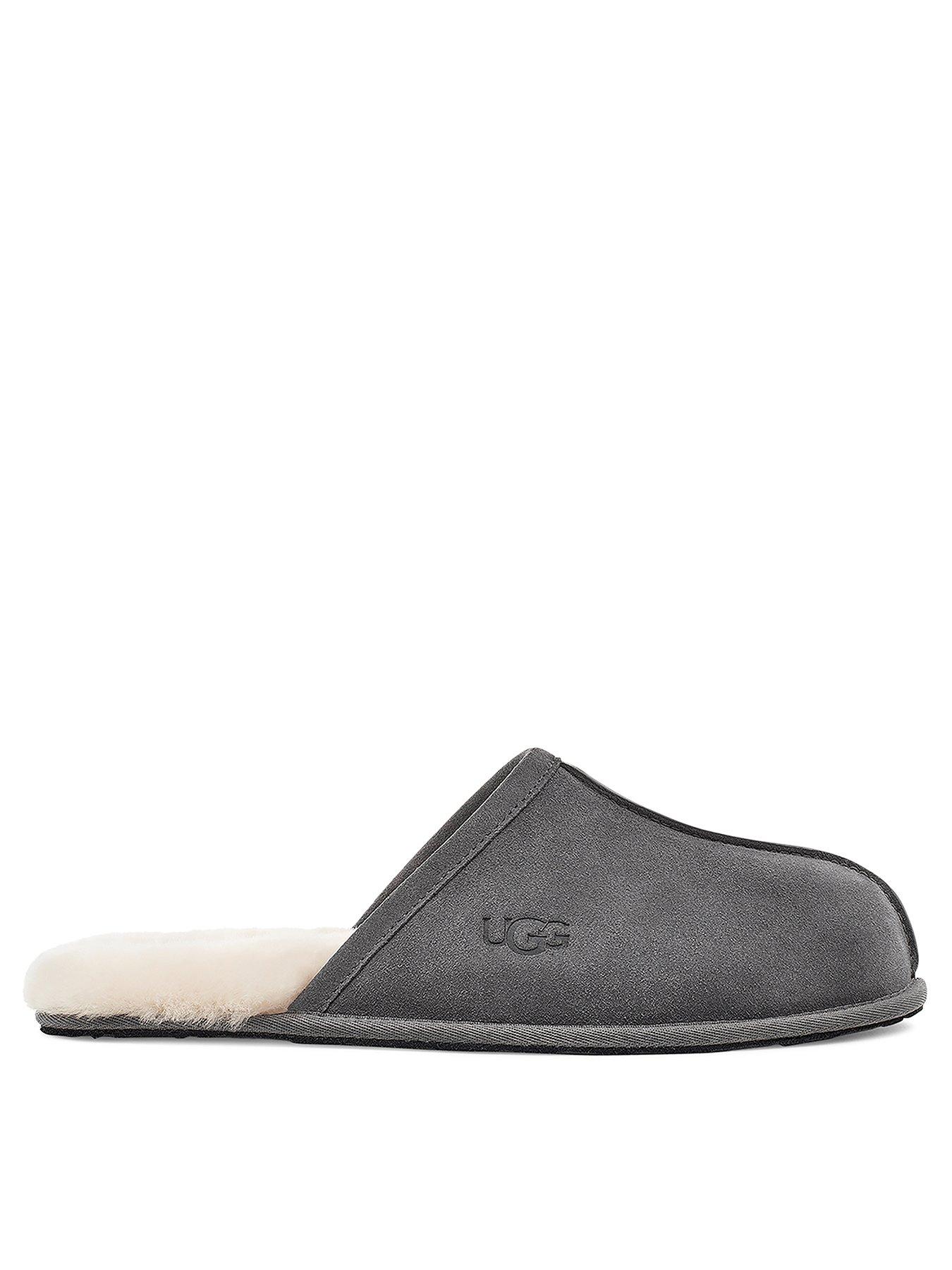 undefined Men's Scuff Slippers - Dark Grey