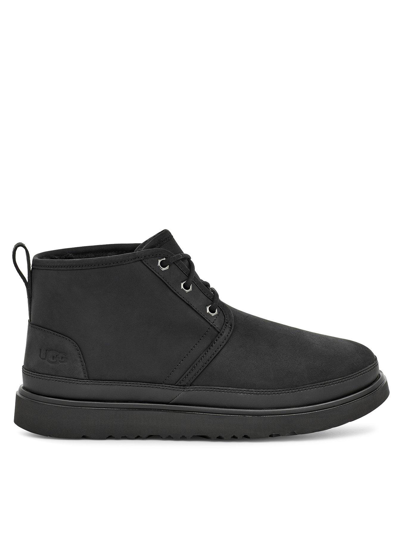 Mens black outlet leather ugg boots