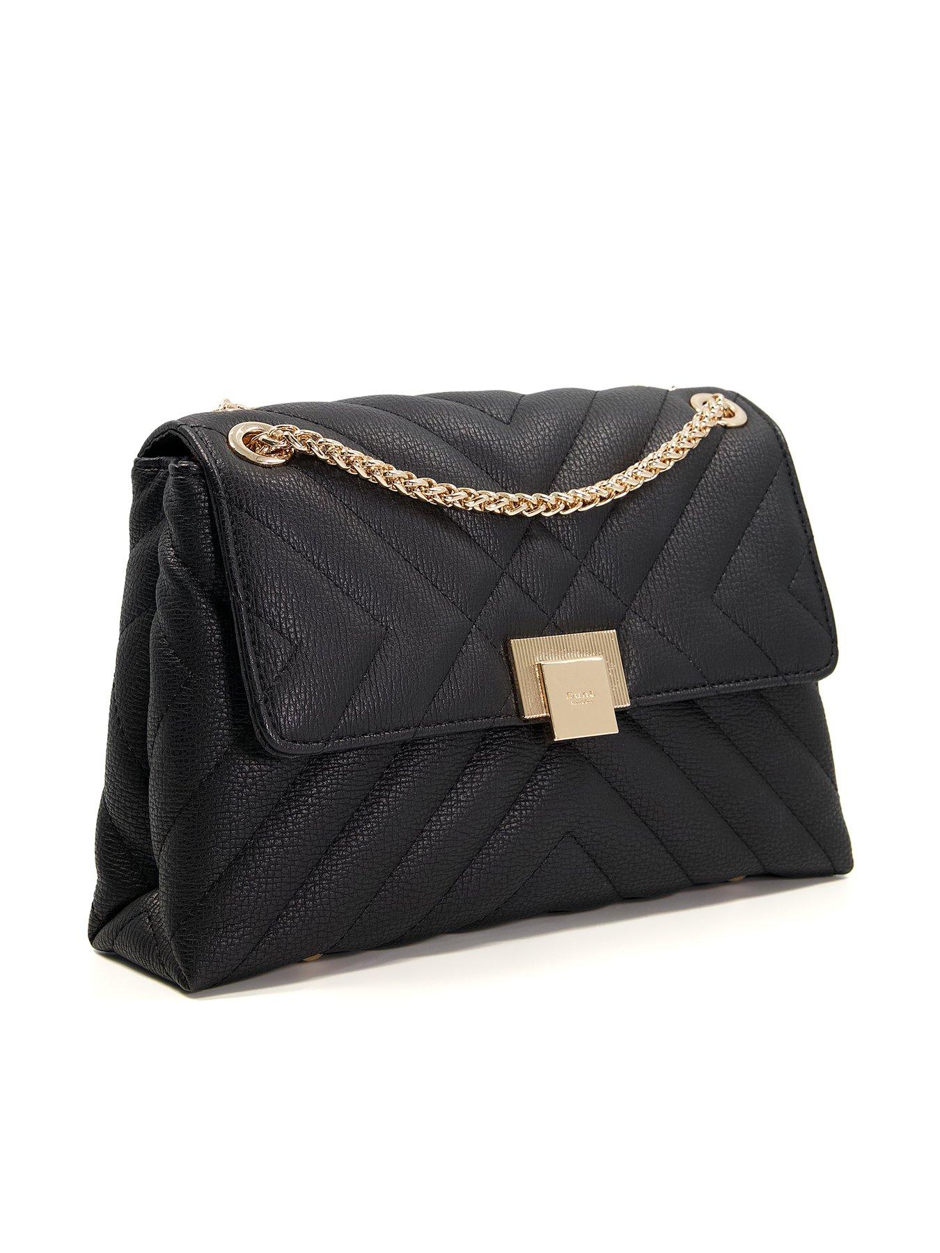 Dune London Dune Dorchester Small Quilted Shoulder Bag Black