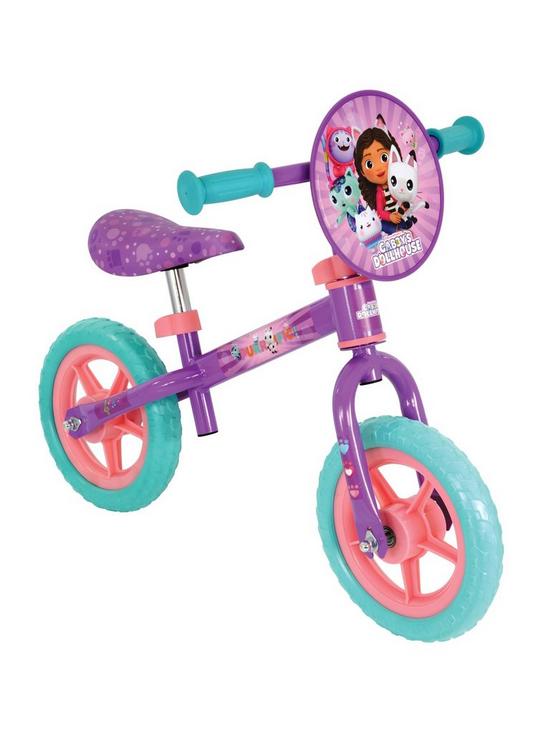front image of gabbys-dollhouse-10-inch-balance-bike