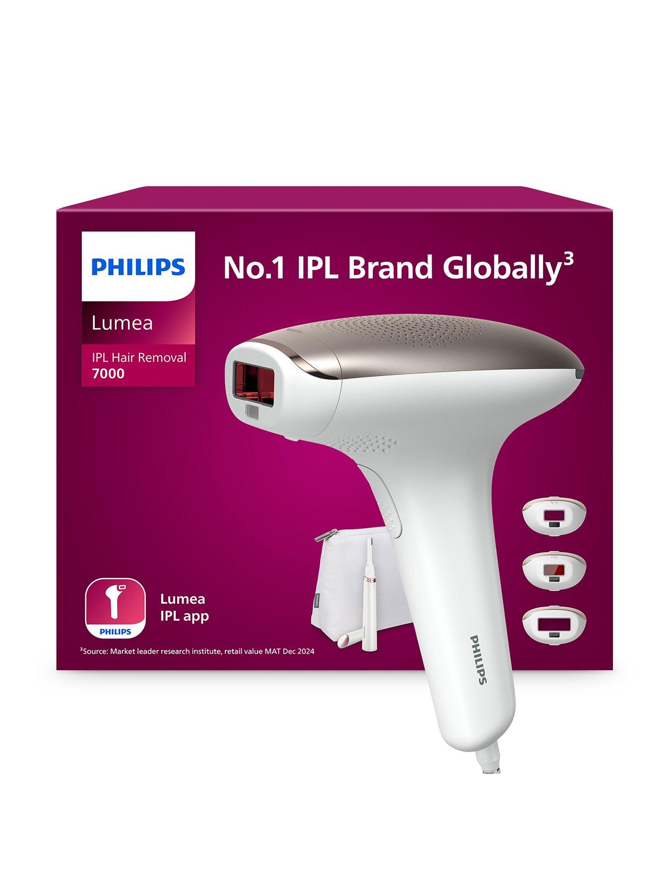 Philips Lumea 7000 Series, IPL Hair Removal Device, with Satin Compact Pen Trimmer, 3 Attachments for Body, Face and Bikini, BRI923/00