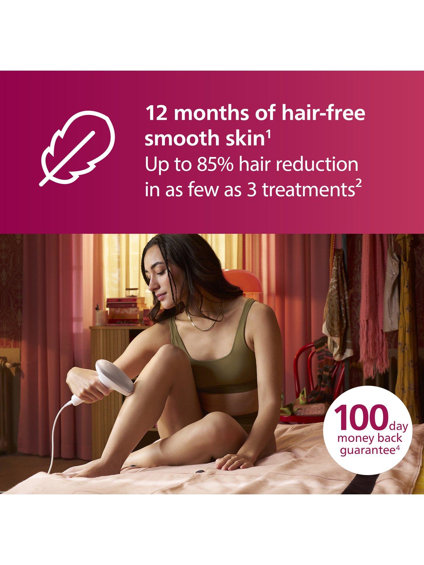 image of philips-lumea-7000-series-ipl-hair-removal-device-with-satin-compact-pen-trimmer-3-attachments-for-body-face-and-bikini-bri92300
