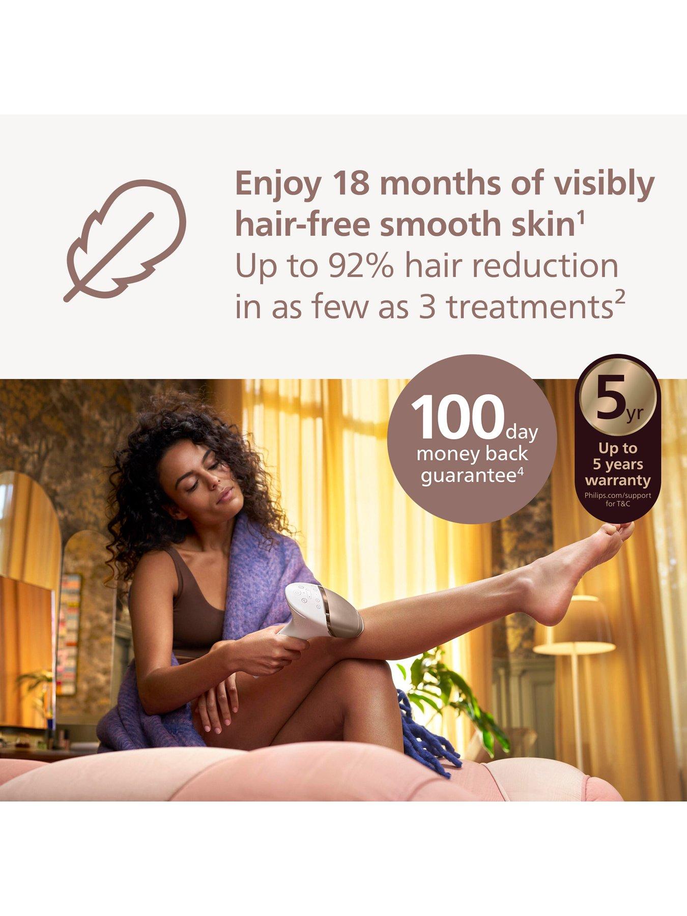 Image 2 of 8 of Philips Lumea 9000 Series, IPL Hair Removal Device, 3 Attachments for Body, Face and Precision Areas, Corded and Cordless Use, BRI955/01