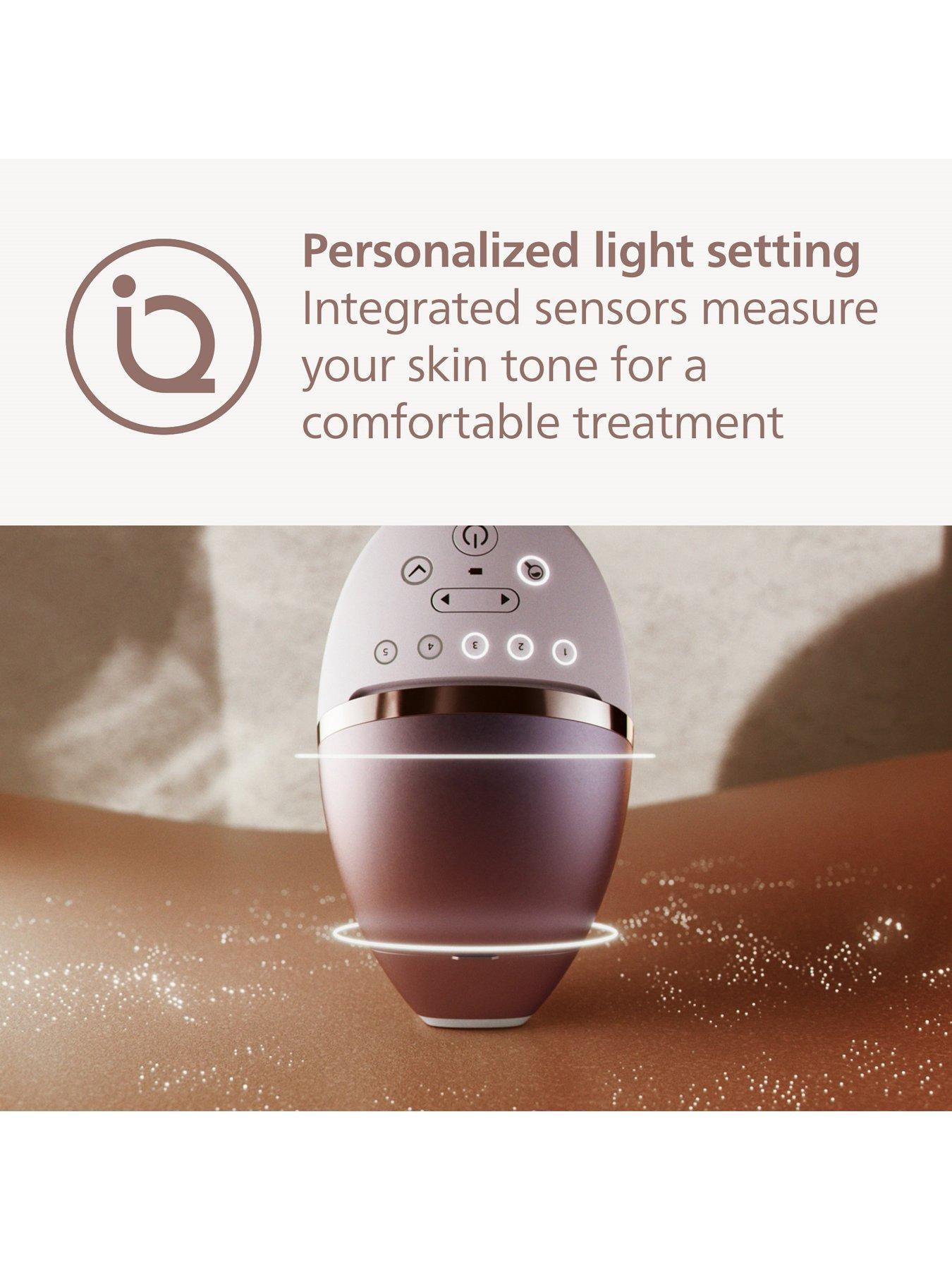Image 4 of 8 of Philips Lumea 9000 Series, IPL Hair Removal Device, 3 Attachments for Body, Face and Precision Areas, Corded and Cordless Use, BRI955/01