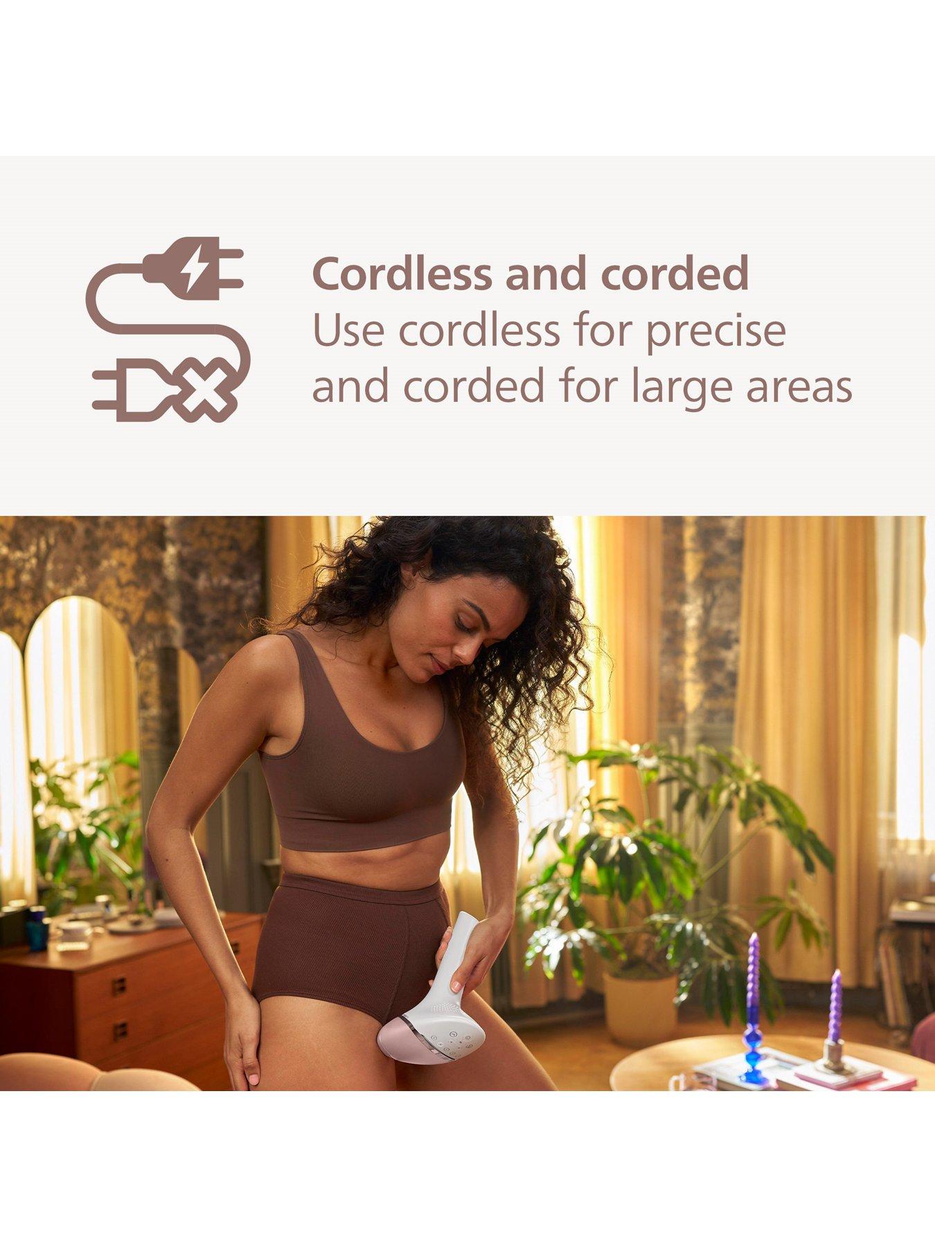Image 6 of 8 of Philips Lumea 9000 Series, IPL Hair Removal Device, 3 Attachments for Body, Face and Precision Areas, Corded and Cordless Use, BRI955/01