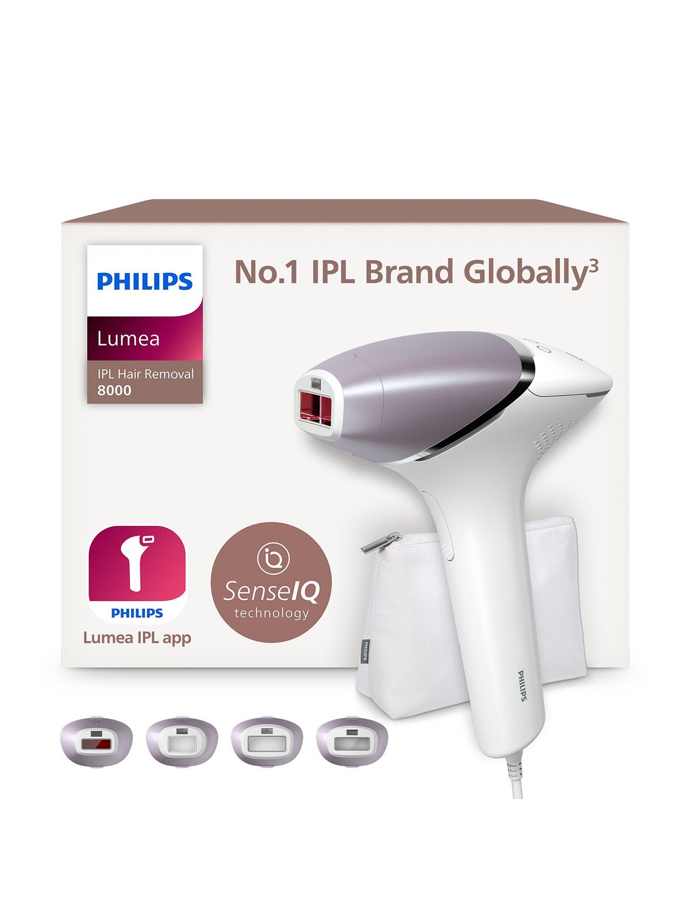 Philips Lumea 8000 Series, IPL Hair Removal Device, SenseIQ Technology, 4 Attachments for Body, Face, Bikini and Underarms, BRI947/00
