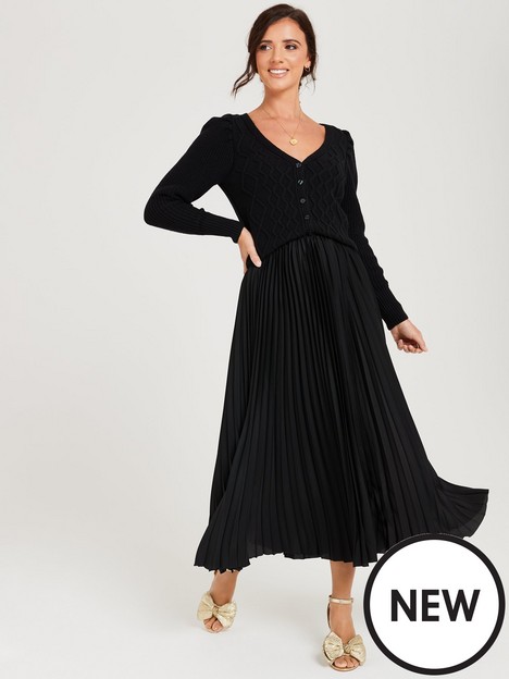 lucy-mecklenburgh-pleated-midi-skirt-black