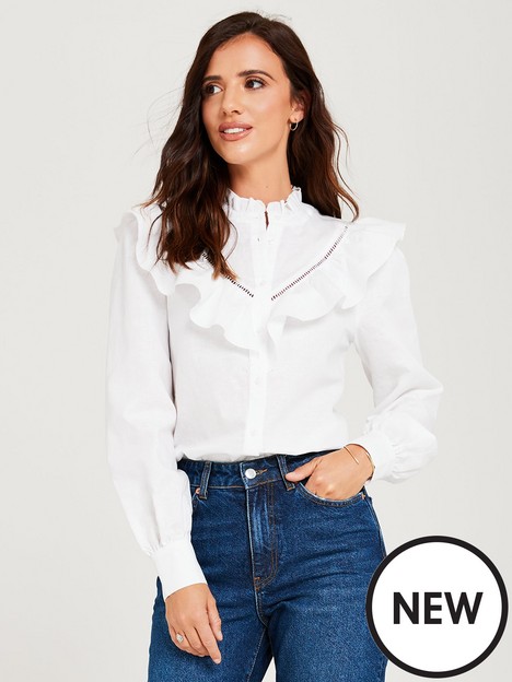 lucy-mecklenburgh-frill-detail-trim-insert-blouse--nbspivory