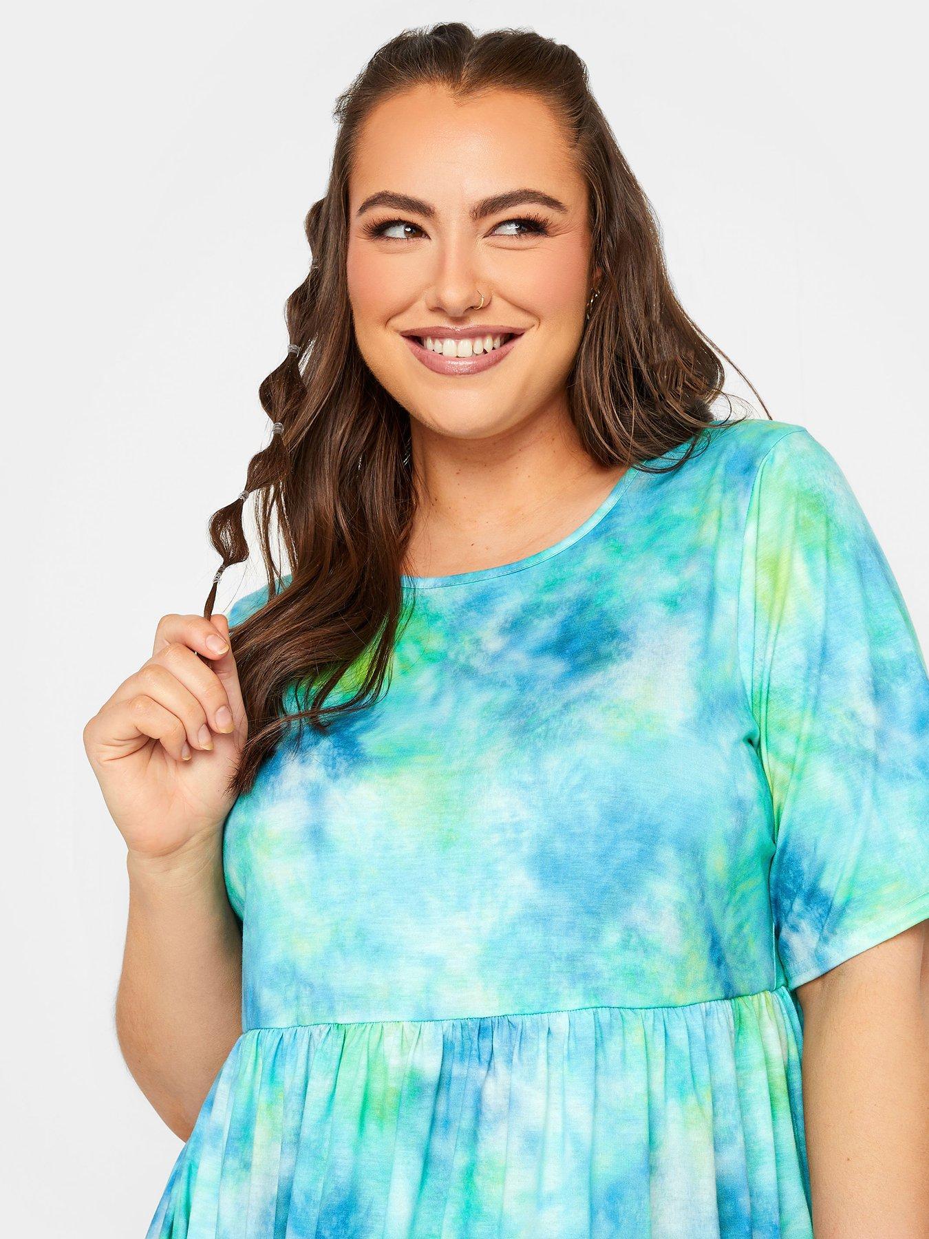  image of yours-atlantis-tie-dye-smock-dress
