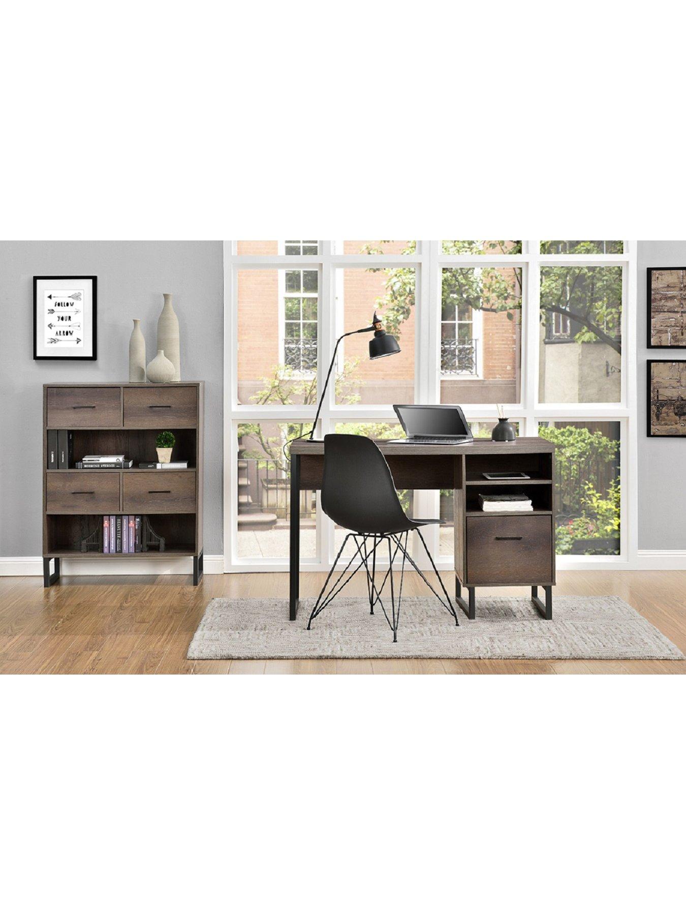  image of dorel-home-candon-short-bookcase-walnut