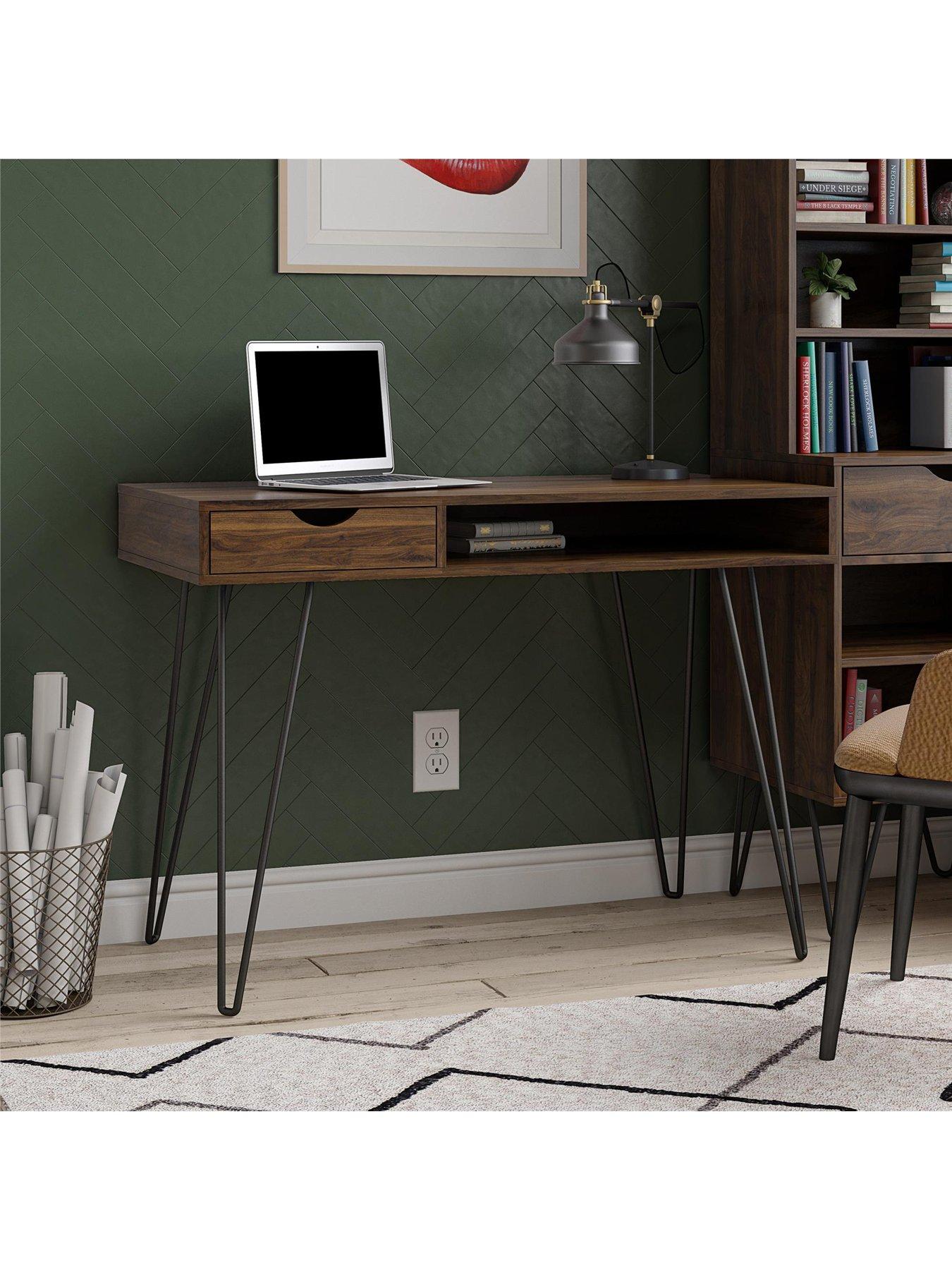 front image of novogratz-concord-desk-with-storage-walnut