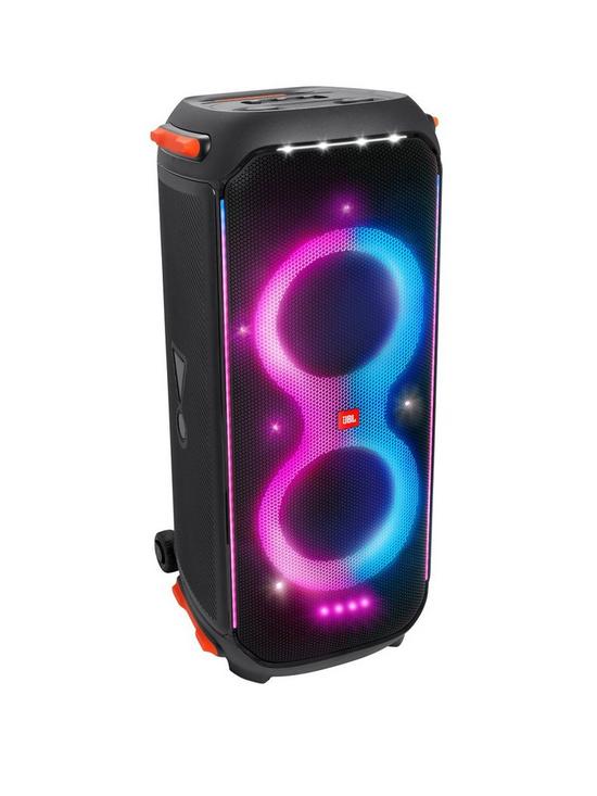 front image of jbl-partybox-710-mega-powerful-800w-party-speaker-on-wheels
