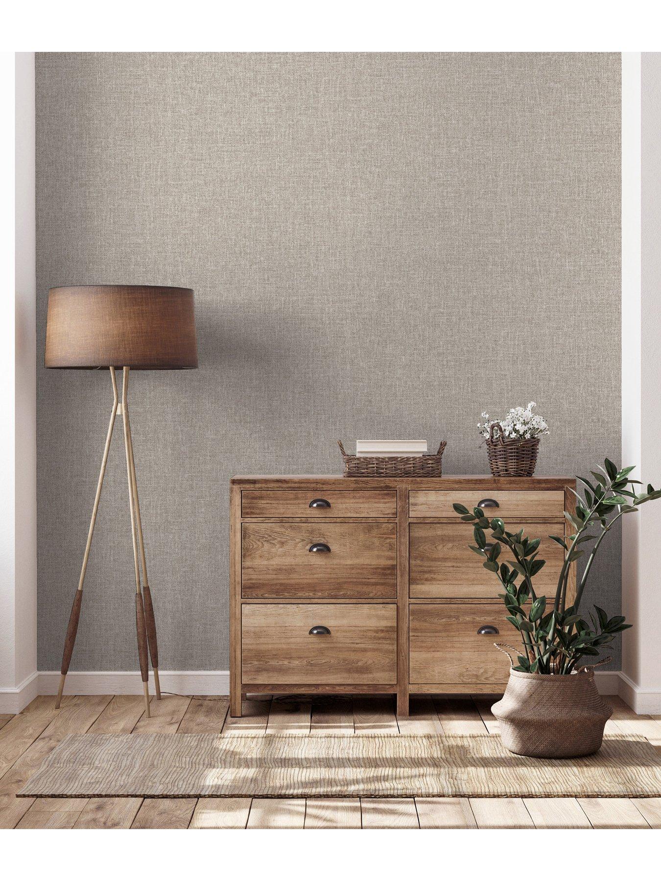 ARTHOUSE Country Plain Taupe Wallpaper