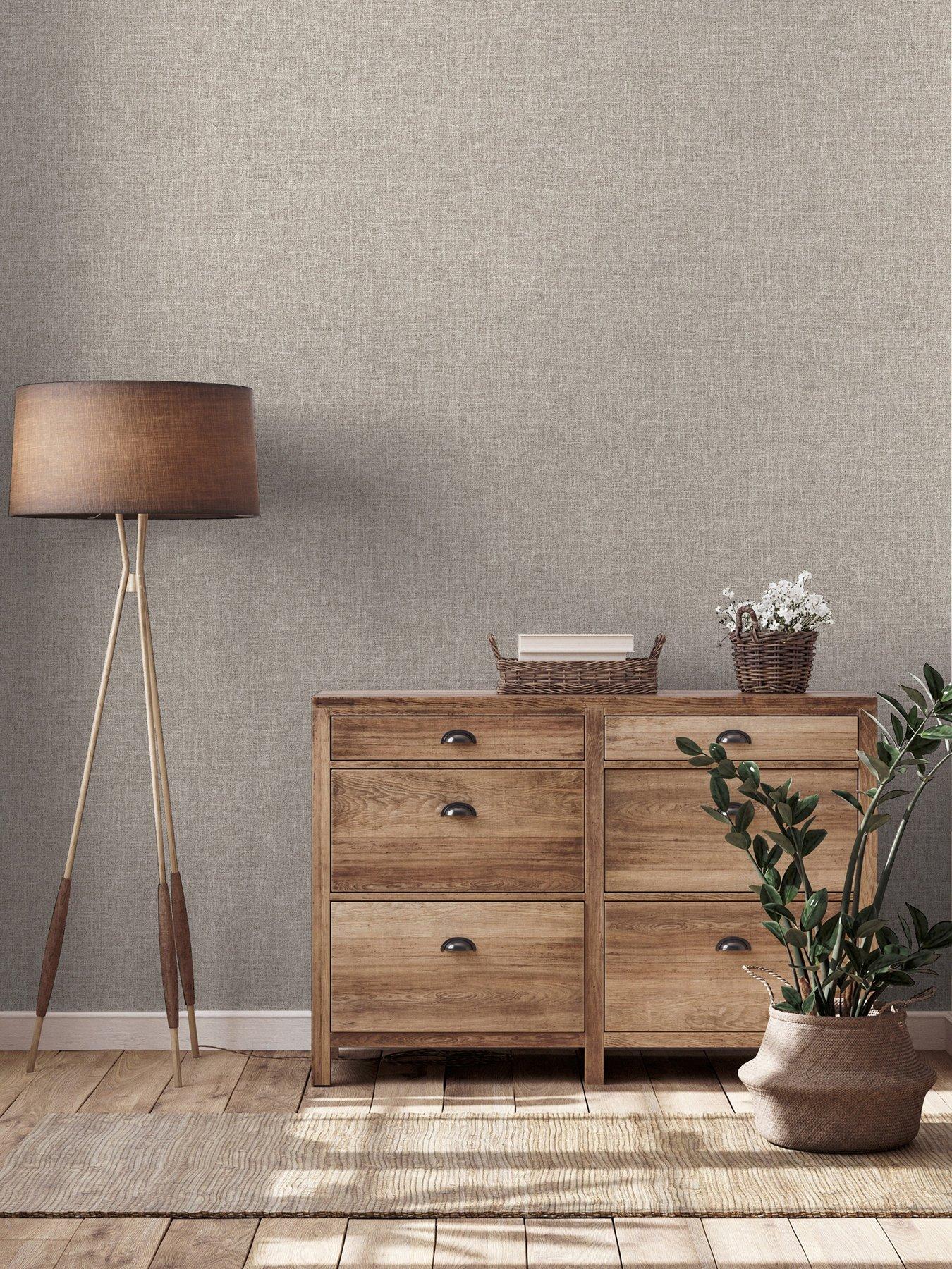 undefined Country Plain Taupe Wallpaper
